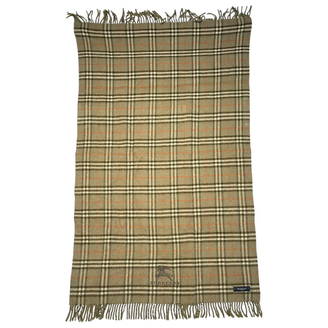 BURBERRY LONDON(バーバリーロンドン) Burberry check large wool muffler バーバリー チェック 大判 ウール マフラー カーキ