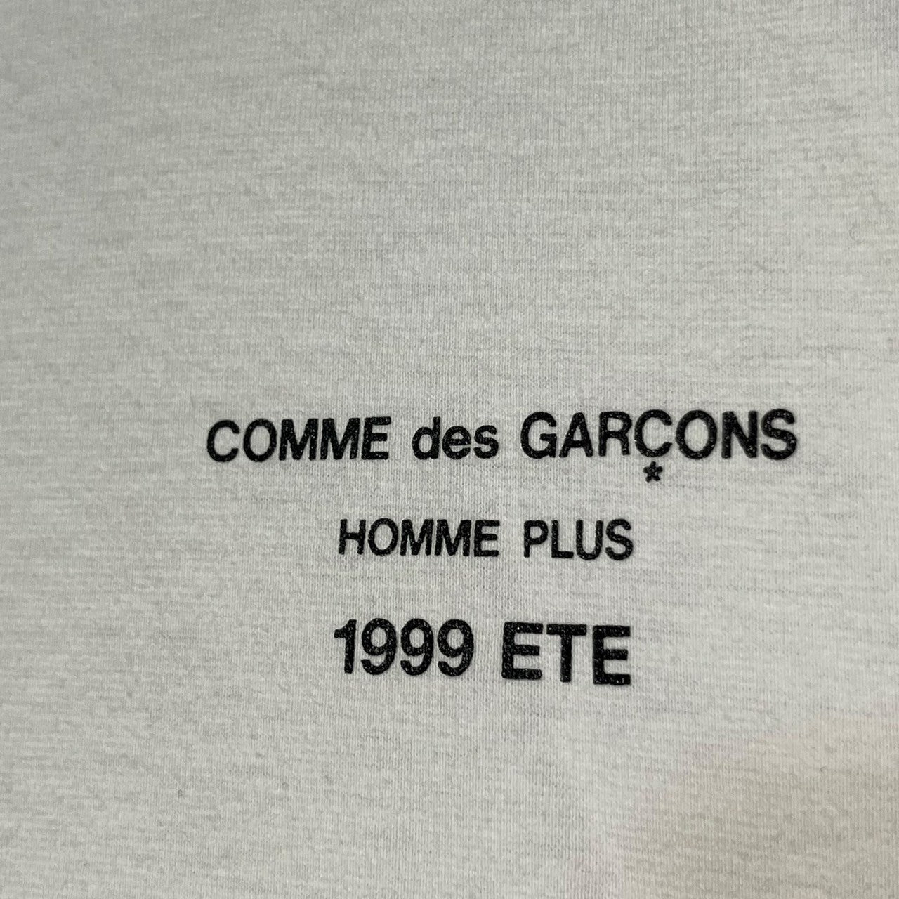 COMME des GARCONS HOMME PLUS(コムデギャルソンオムプリュス) 99SS Chest logo crew neck T-shirt 胸ロゴ クルーネック Tシャツ 90年代 PT-100550 FREE ホワイト AD1998