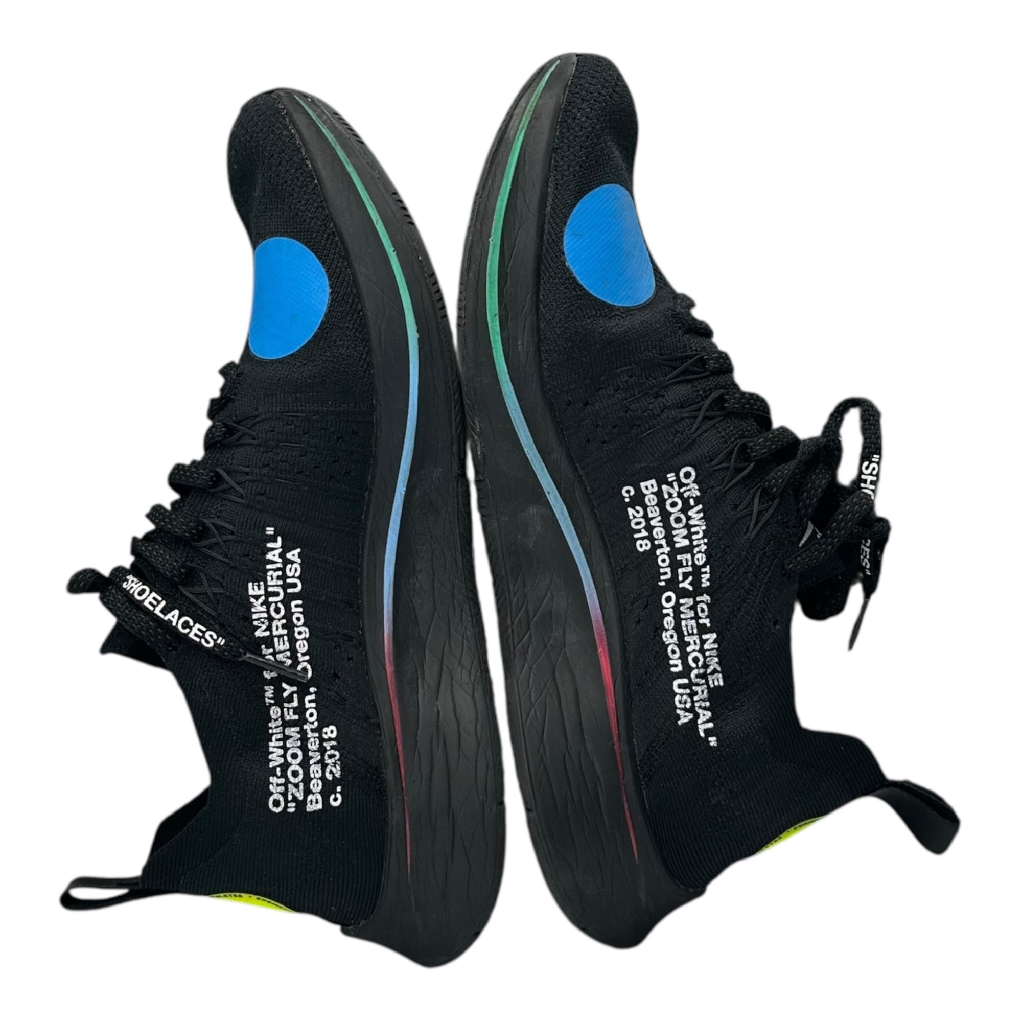 NIKE(ナイキ) Off-White Zoom Fly Mercurial 2018 オフホワイト ズームフライ マーキュリアル AO2115-001 27.0cm ブラック コラボアイテム