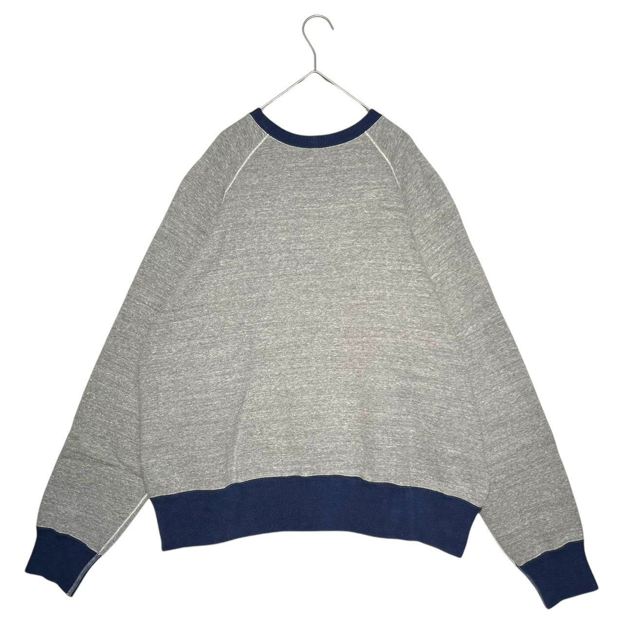 A.PRESSE(アプレッセ) 23AW Vintage Sweatshirt ヴィンテージ スウェット 23AAP-05-02K 3 グレー×ネイビー バイカラー ラグラン