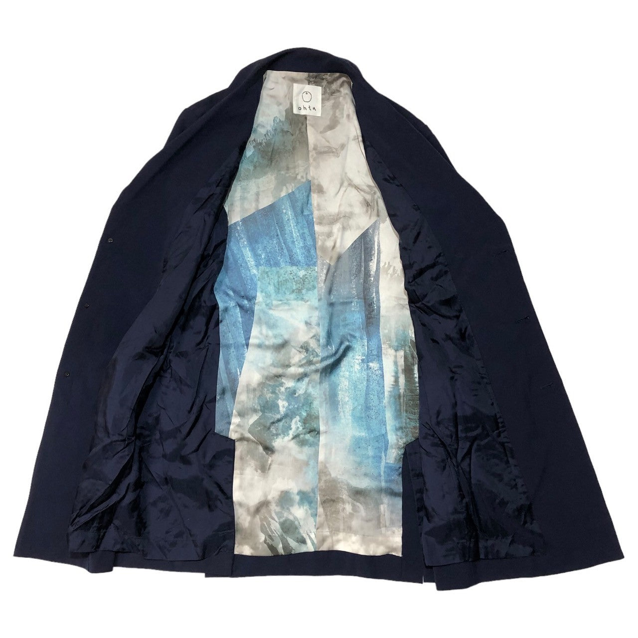 ohta(オオタ) Triacetate polyester wide jacket トリアセテート ポリ ワイド ジャケット SIZE FREE ネイビー