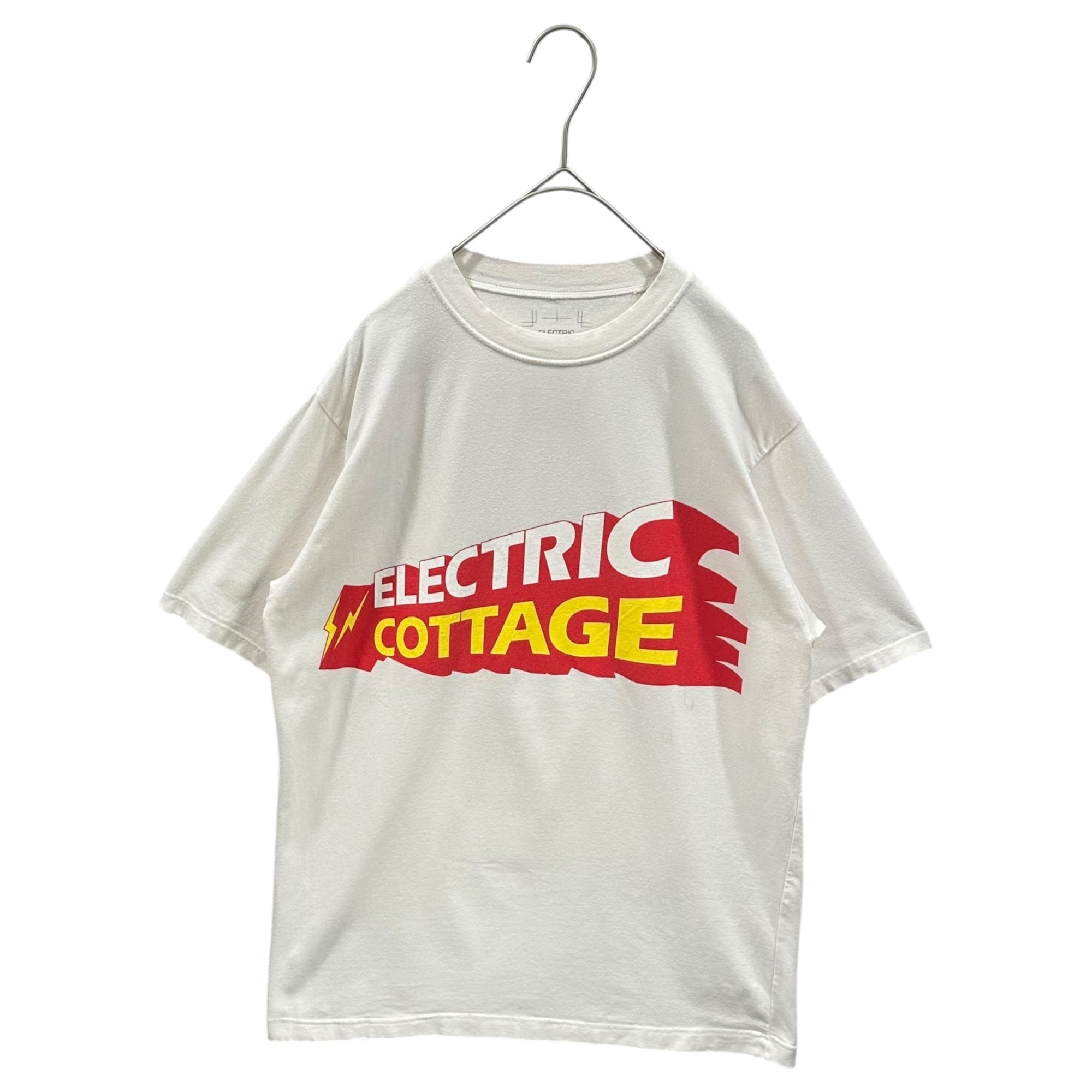 ELECTRIC COTTAGE(エレクトリックコテージ) Front Logo Graphic S/S T-Shirt フロント ロゴ グラフィック 半袖 Tシャツ M ホワイト×レッド×イエロー