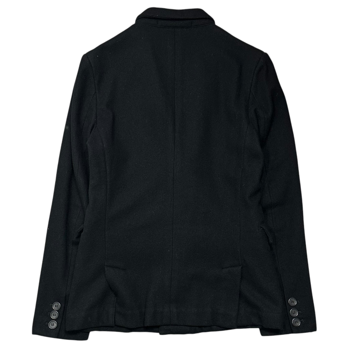 BLACK COMME des GARCONS(ブラックコムデギャルソン) 2012AW Big-Button DB Wool Blazer ビッグボタン ウール ダブル テーラード ジャケット 1J-J018 M ブラック AD2012