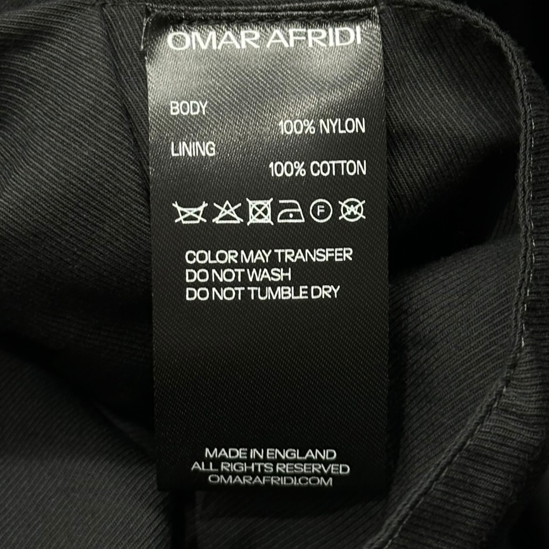 OMAR AFRIDI(オマールアフリディ) Lidia Bag BLACK_NYLON TWILL リディア バッグ ブラック ナイロン ツイル ブラック ボディ 斜め掛け ショルダー