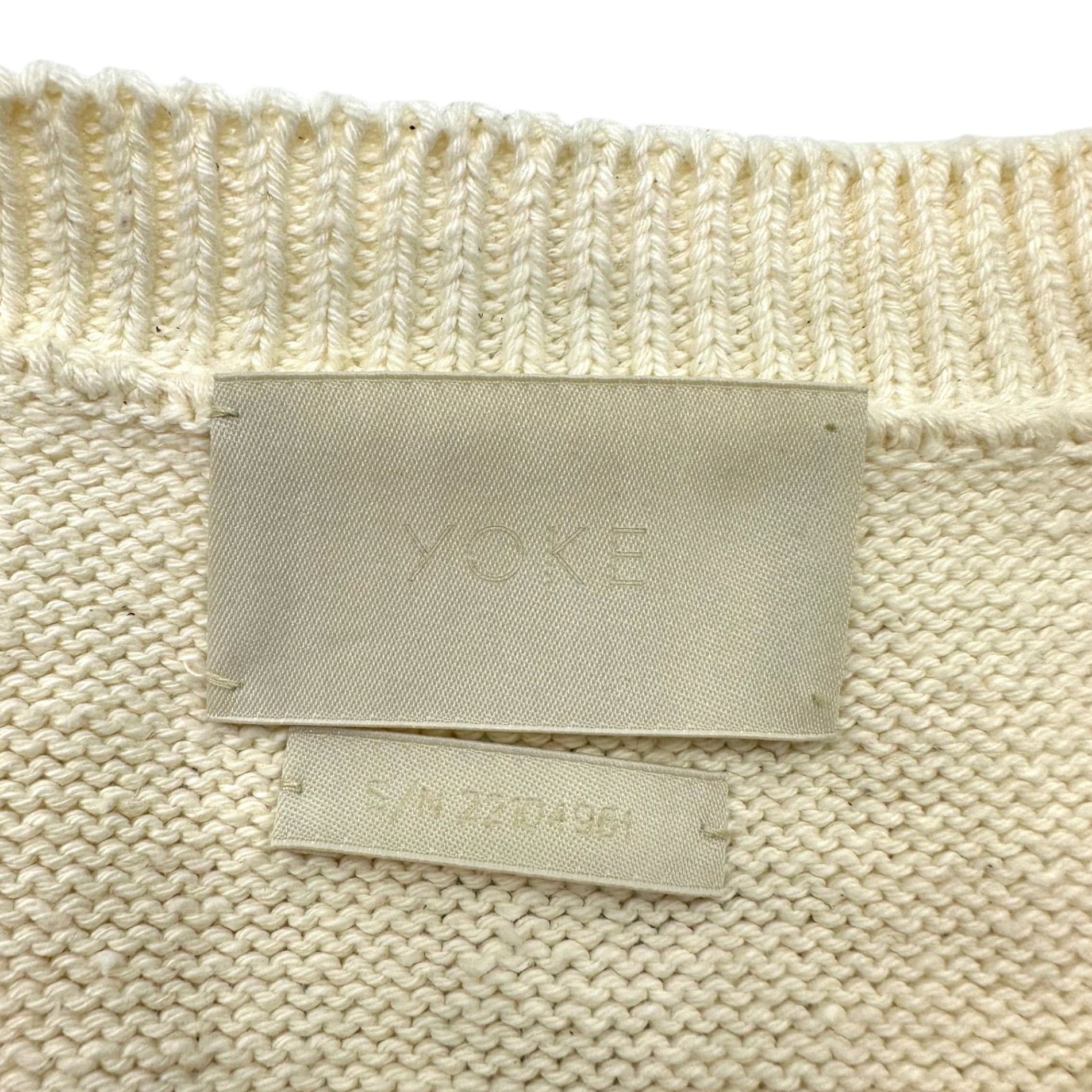 YOKE(ヨーク) 22SS Printed Cotton Crewneck Vest プリント コットン クルーネック ベスト YK22SS0348S 2(M程度) アイボリー