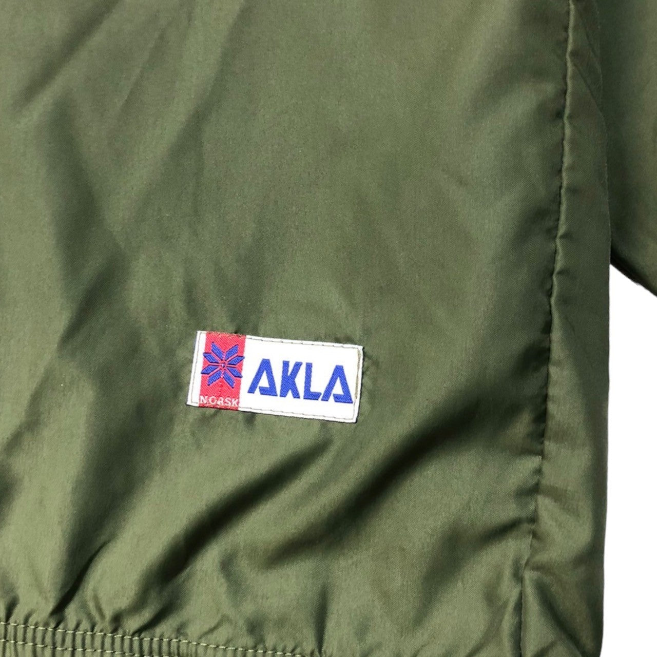 AKLA(アクラ) 90'sハイネックスナップボタンシャツ カーキ M(L程度) ノルウェー製