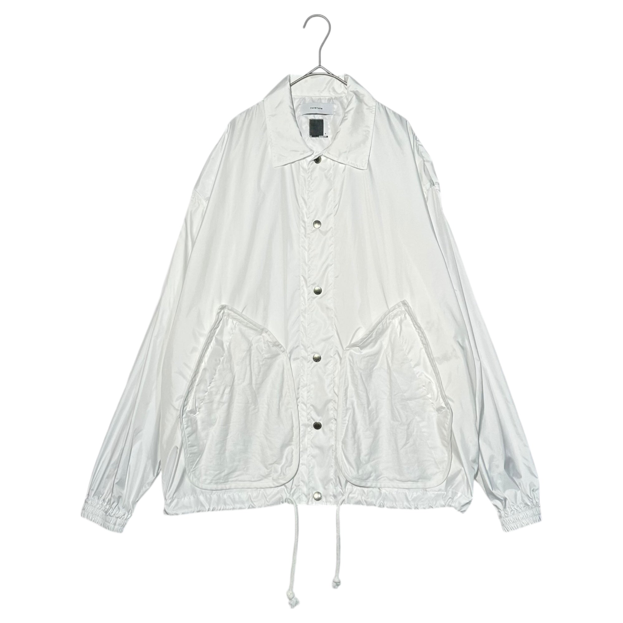 FACETASM(ファセッタズム) Polyester Big Pocket Coach Jacket ポリエステル ビッグポケット コーチ ジャケット KGO-JK-M04 4(M程度) ホワイト