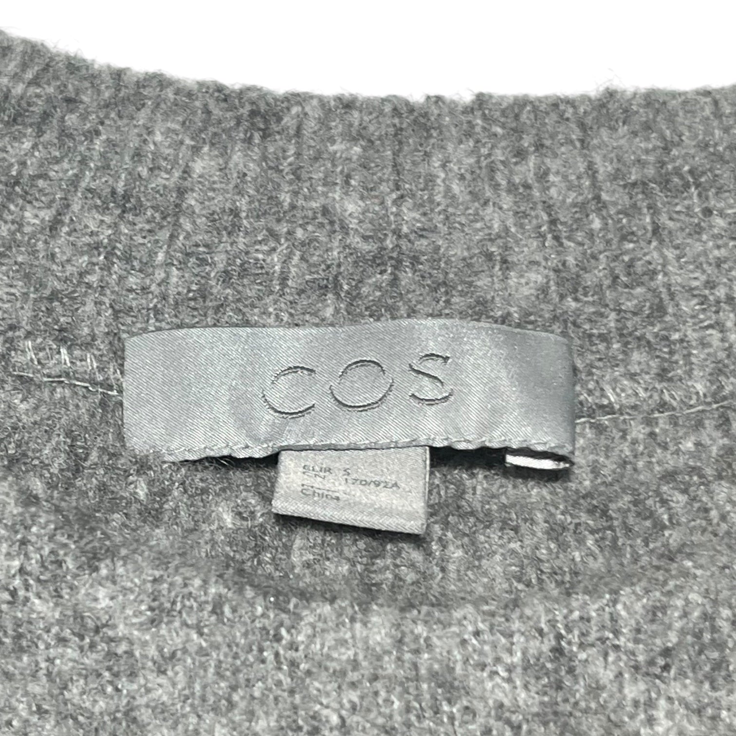 COS(コス) Cashmere mix layered knit pullover カシミヤ レイヤード ニット プルオーバー S グレー