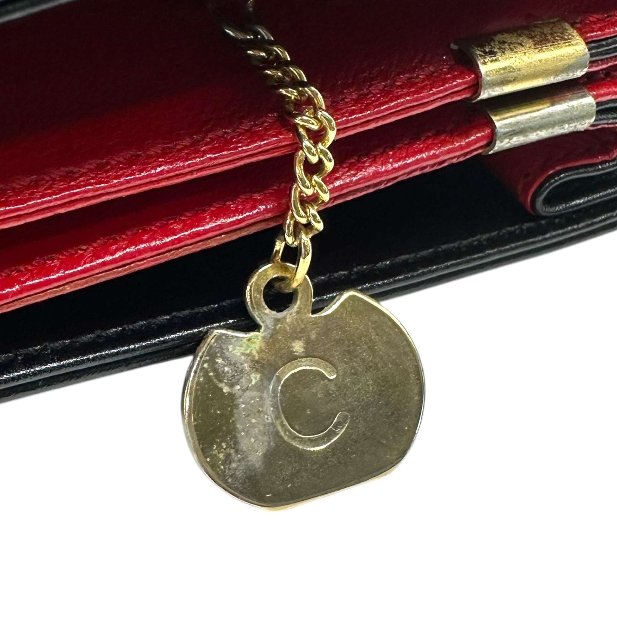 CELINE(セリーヌ) 00's Vintage Big Circle Logo Shoulder bag ヴィンテージ ビッグ サークル ロゴ ショルダー バッグ F/01 ブラック×ゴールド