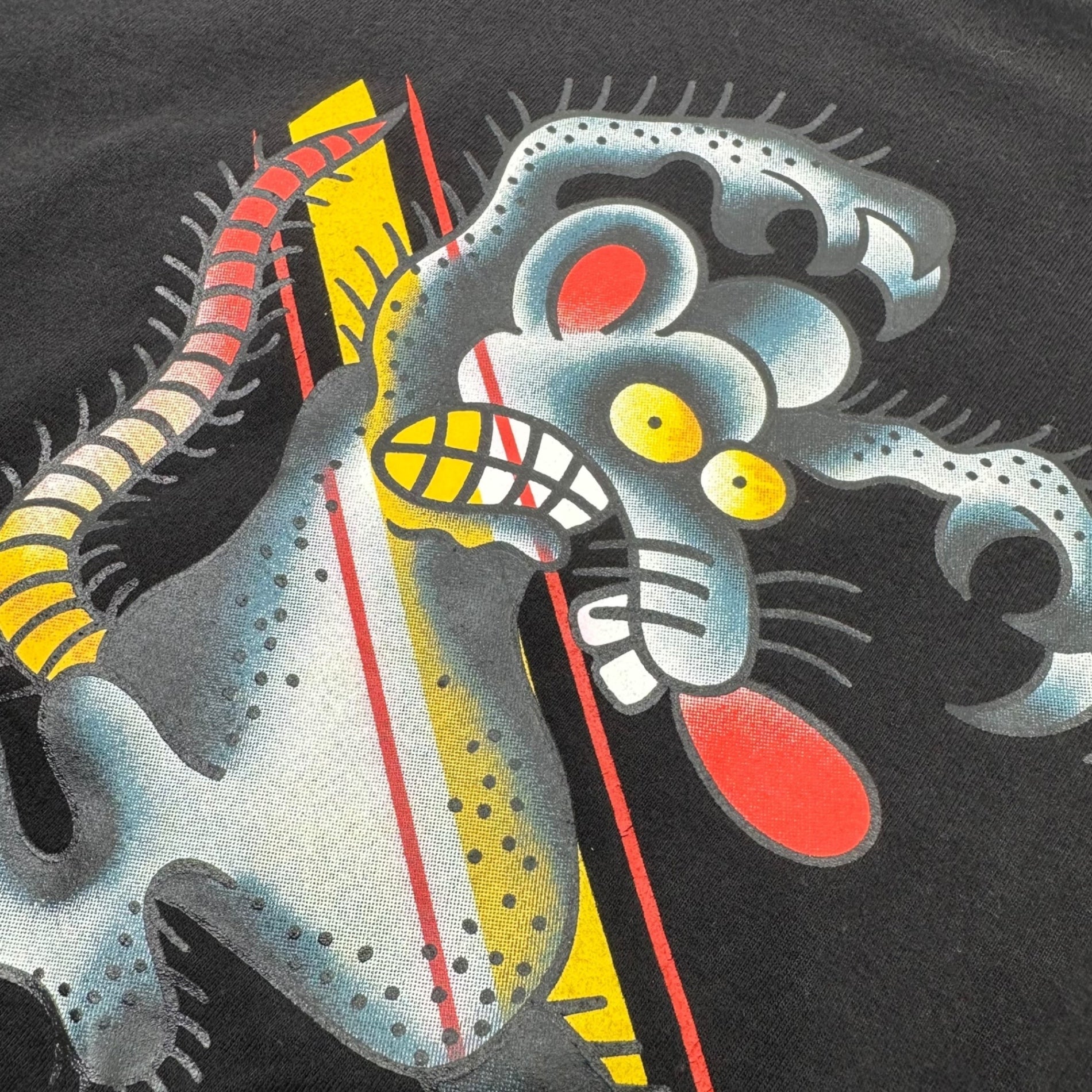 STUSSY(ステューシー) Rat Scare Tee ネズミ グラフィック Tシャツ M ブラック 海外限定品