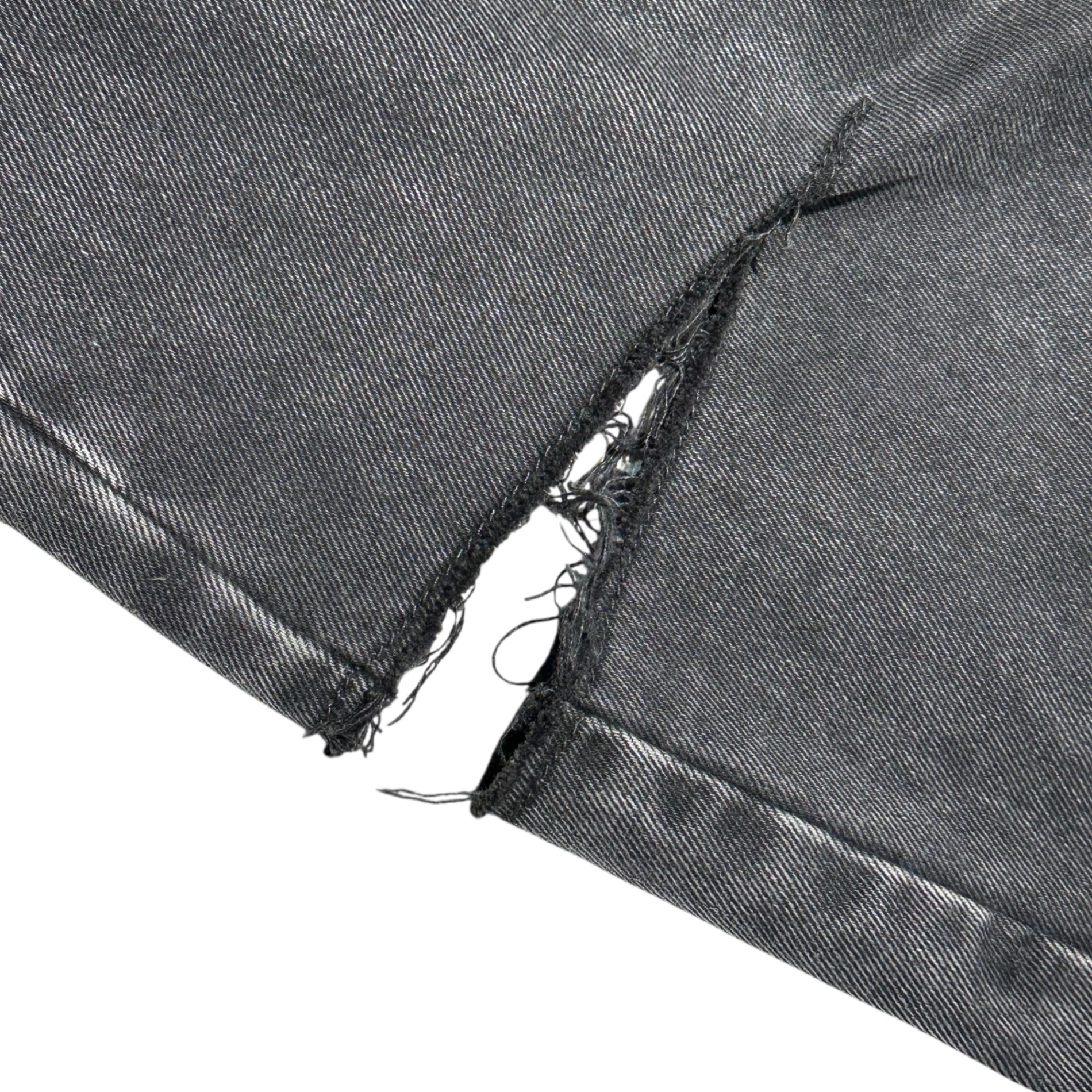 MAISON MARGIELA(メゾンマルジェラ) 24SS Slash detail cutout black denim pants スラッシュ ディテール カットアウト ブラック デニム パンツ S51LA0051 46 ブラック 稀少 メンズサイズ ①ライン