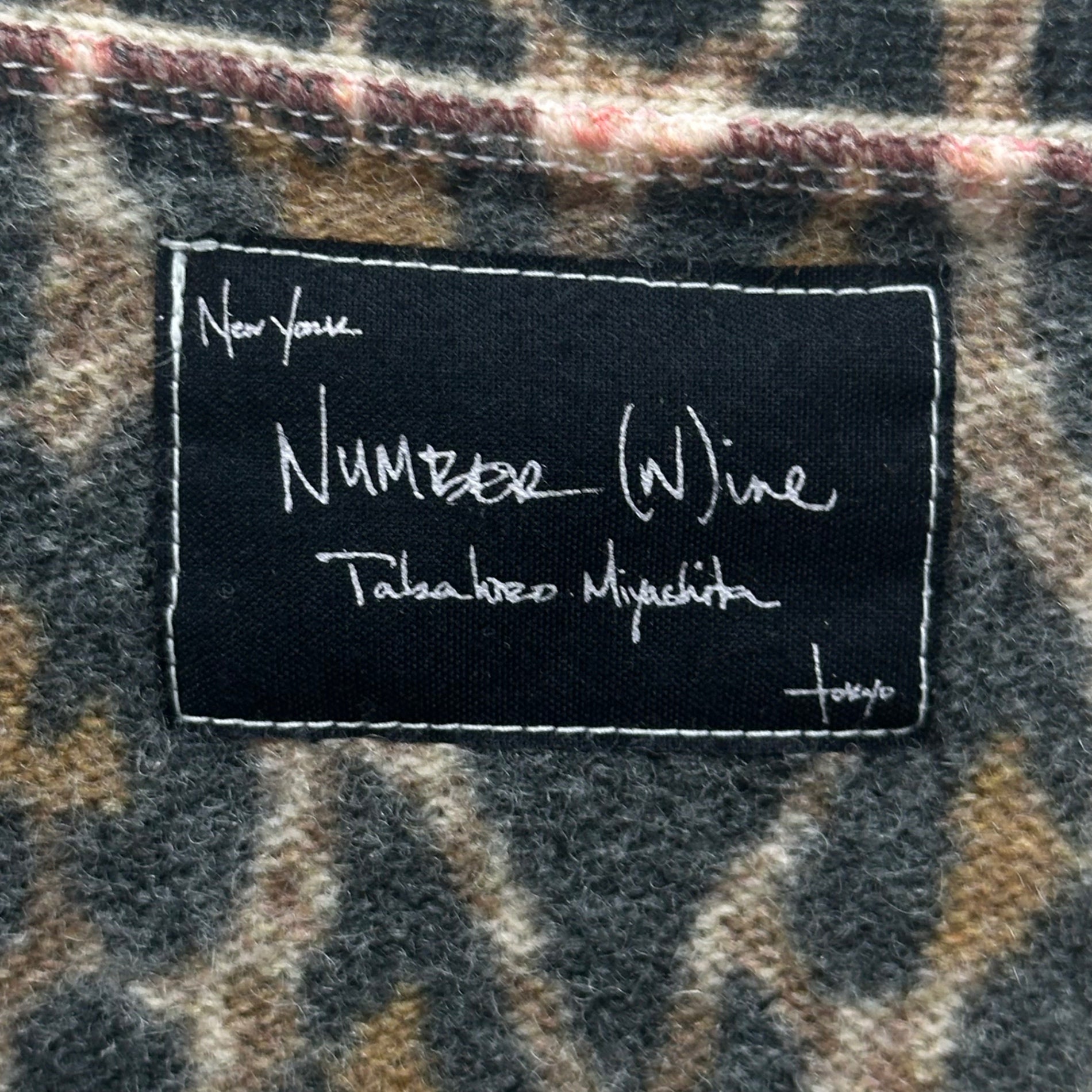 NUMBER (N)INE(ナンバーナイン) 2003AW "TOUCH ME I'M SICK" Leopard-Print Wool Cardigan カート期 レオパード ウール カーディガン 3 アイボリー×ブラウン 00's
