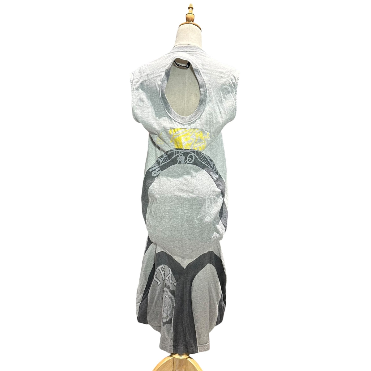 JUNYA WATANABE COMME des GARCONS(ジュンヤワタナベコムデギャルソン) 2006SS Reconstructed Docking Sleeveless Dress 再構築 ドッキング ノースリーブ ワンピース JQ-O017 SS グレー AD2005 00s アーカイブ コレクションLOOK14着用 稀少