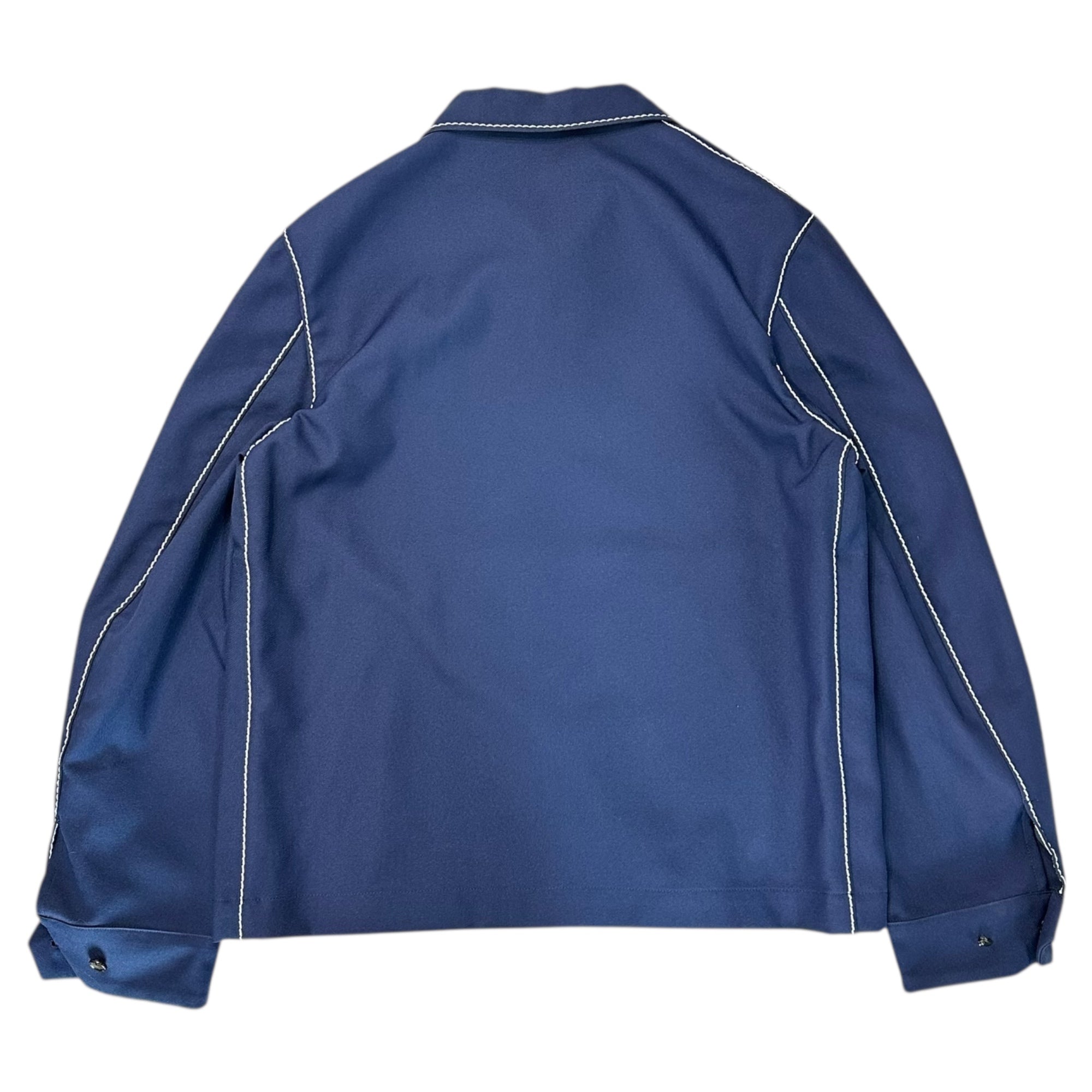 COMME des GARCONS HOMME PLUS(コムデギャルソンオムプリュス) 99AW Souvenir Kitsch stitch pullover Jacket スーベニールキッチュ期 ステッチ プルオーバー ジャケット M ネイビー エルメス期
