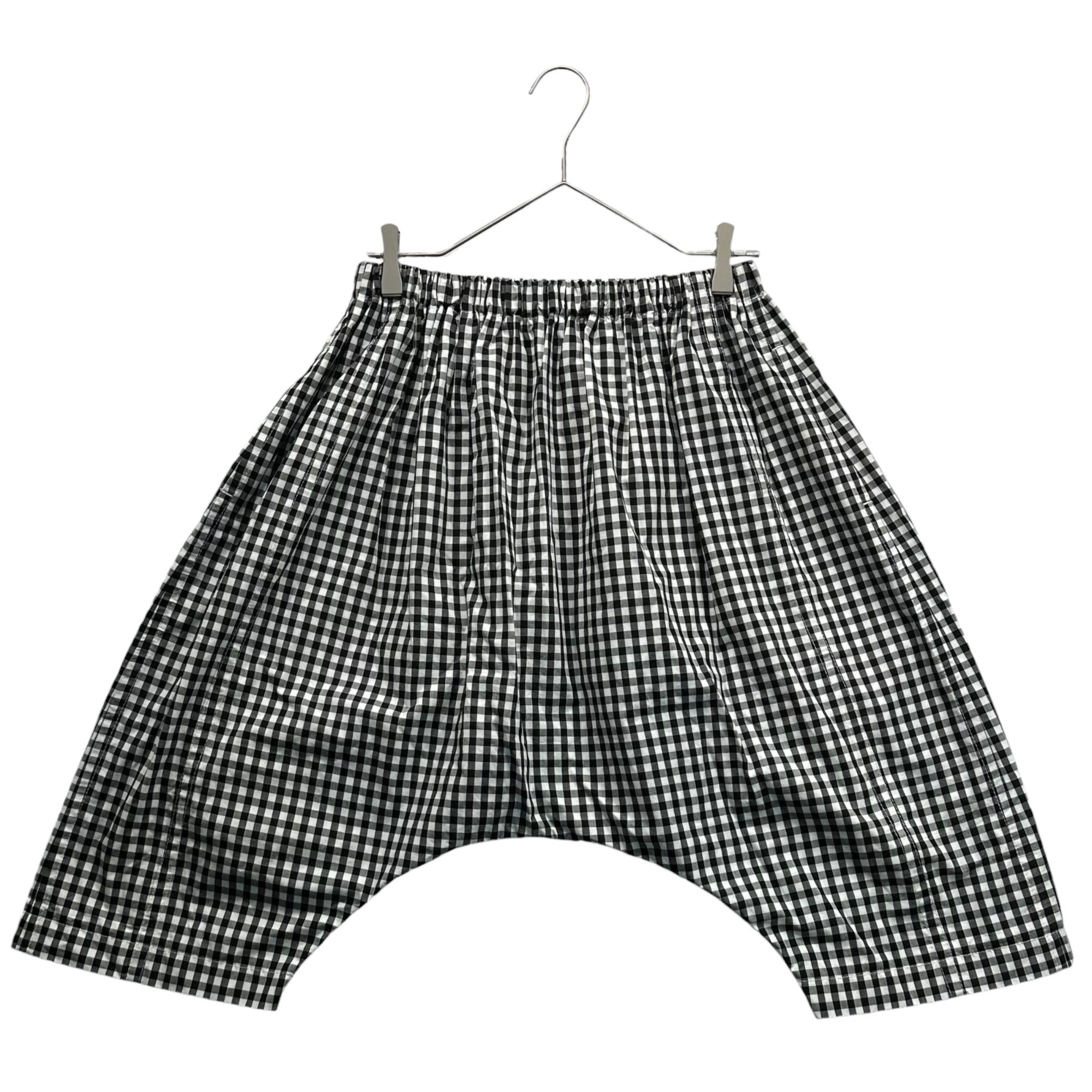 tricot COMME des GARCONS(トリココムデギャルソン) 12SS Cotton Gingham Check Sarouel Easy Shorts コットン ギンガムチェック サルエル イージー ショーツ TI-P033 FREE ブラック×ホワイト AD2011 男性着用可能