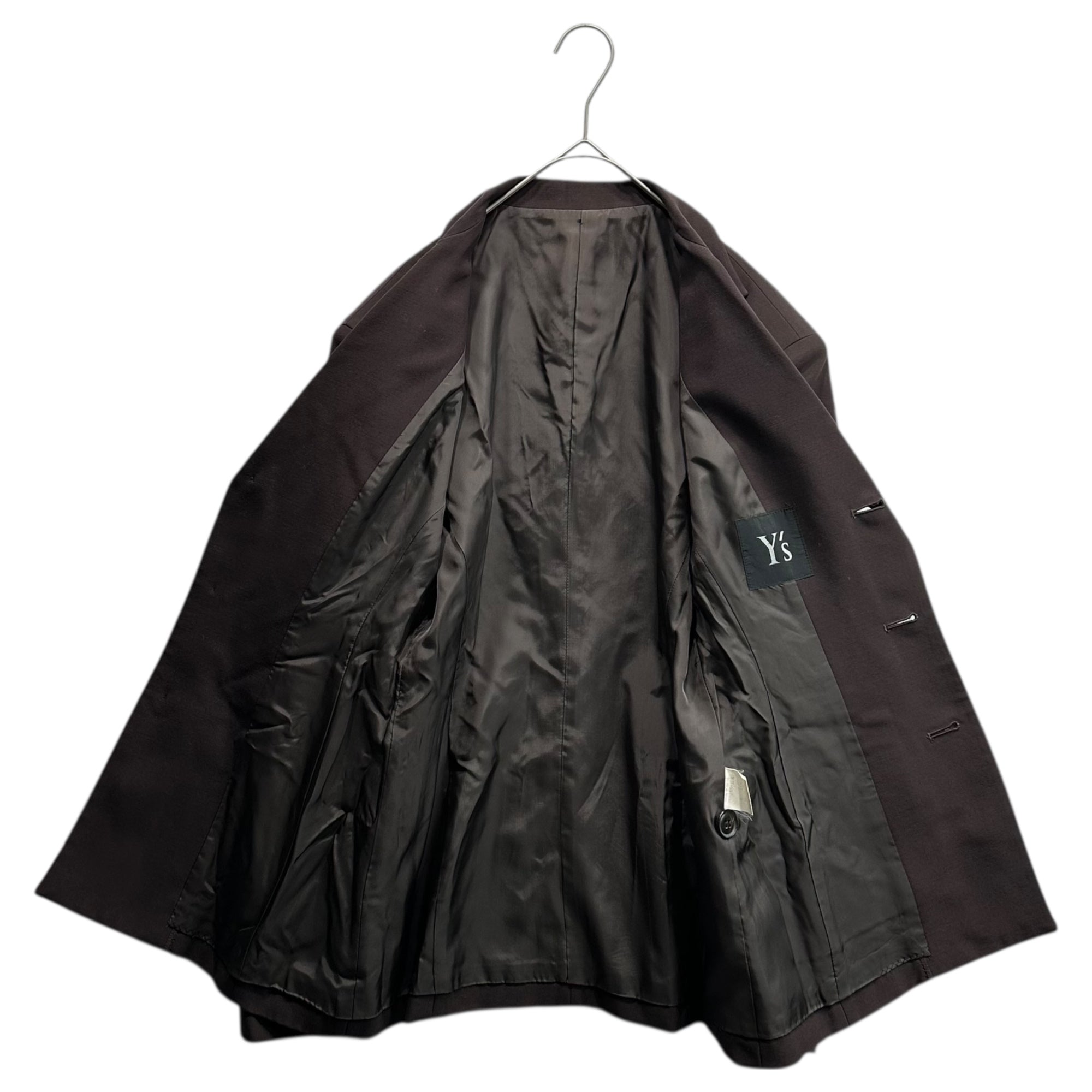 Y's(ワイズ) Old Wool 3B Jacket オールド ウール 3ボタン ジャケット YF-J33-114 FREE ブラウン