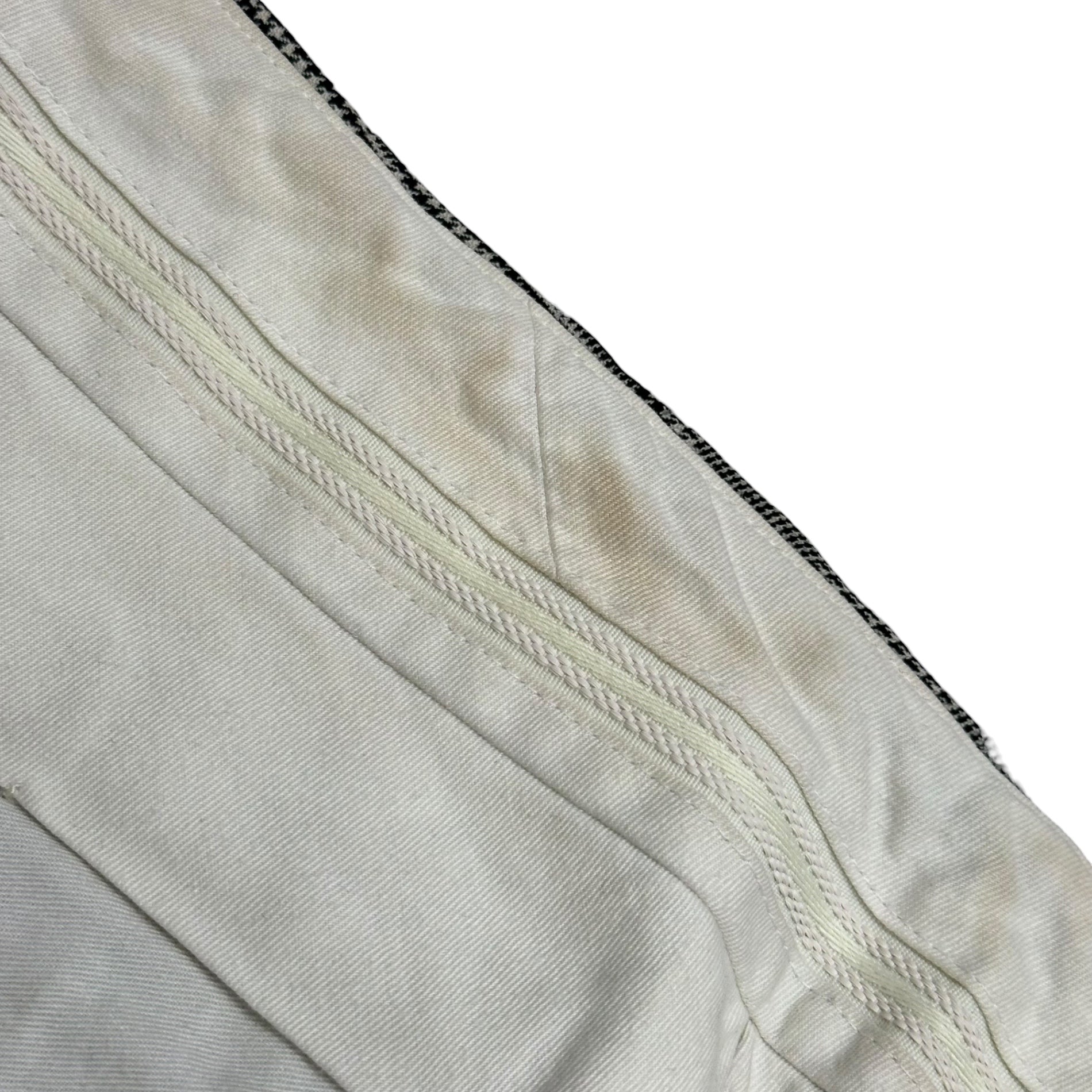 COMME des GARCONS HOMME PLUS(コムデギャルソンオムプリュス) 2011AW Glen Check Wide Straight-Leg Slacks グレンチェック ワイド ストレート スラックス パンツ PH-P039 M ブラック×アイボリー AD2011