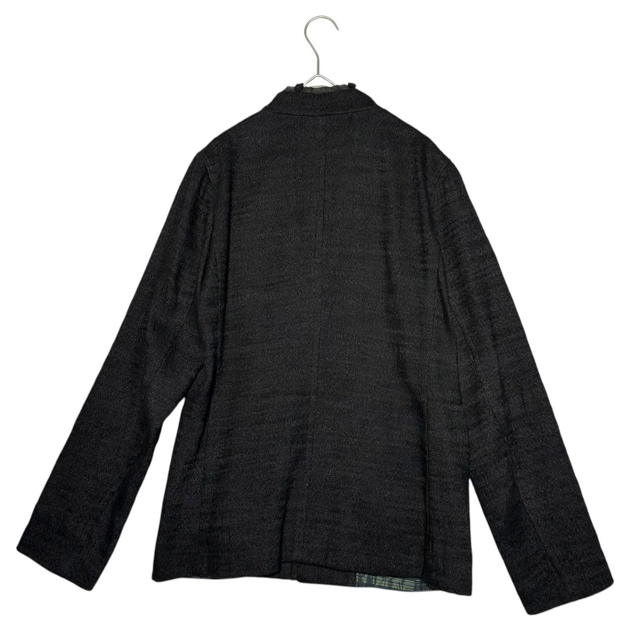 HaaT ISSEY MIYAKE(ハート イッセイミヤケ) 06SS Linen Wool Body Ball Decor Silk Tape Jacket リネンウール ボディ ボール装飾 シルク テープ ジャケット HA61FD690 2(M程度) ブラック