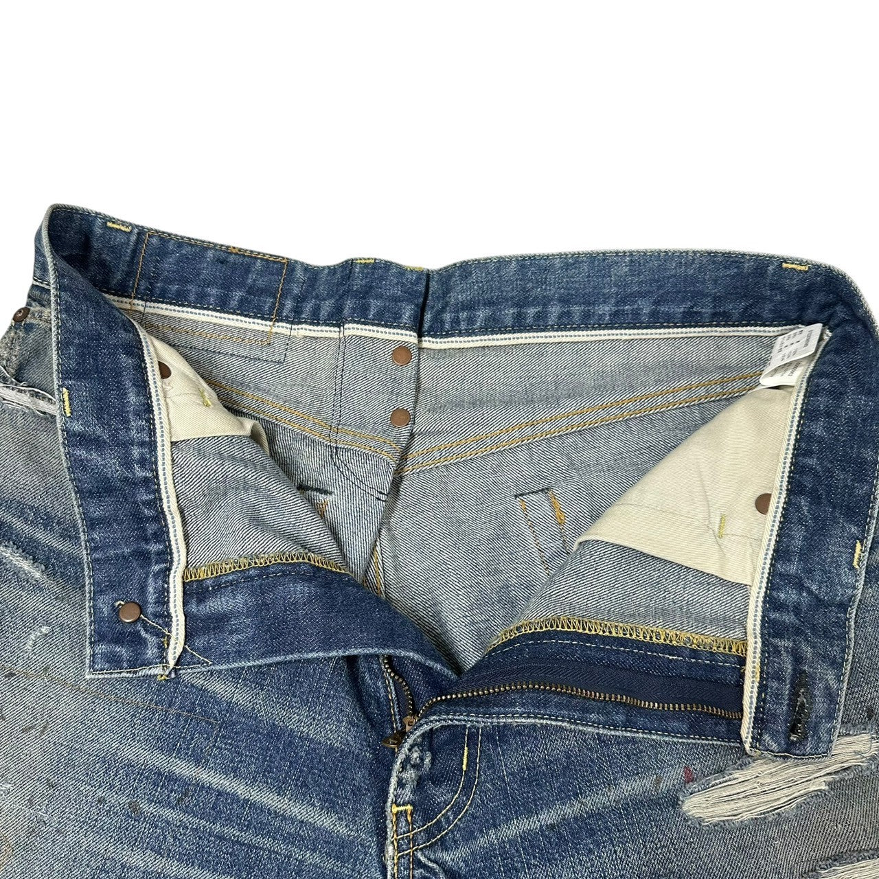 VISVIM(ビズビム/ヴィズヴィム) 23SS SS JOURNEYMAN PANTS TACKED CRASH ダメージ加工 ジャーニーマン デニム パンツ 0123305005002 2 ライトインディゴ