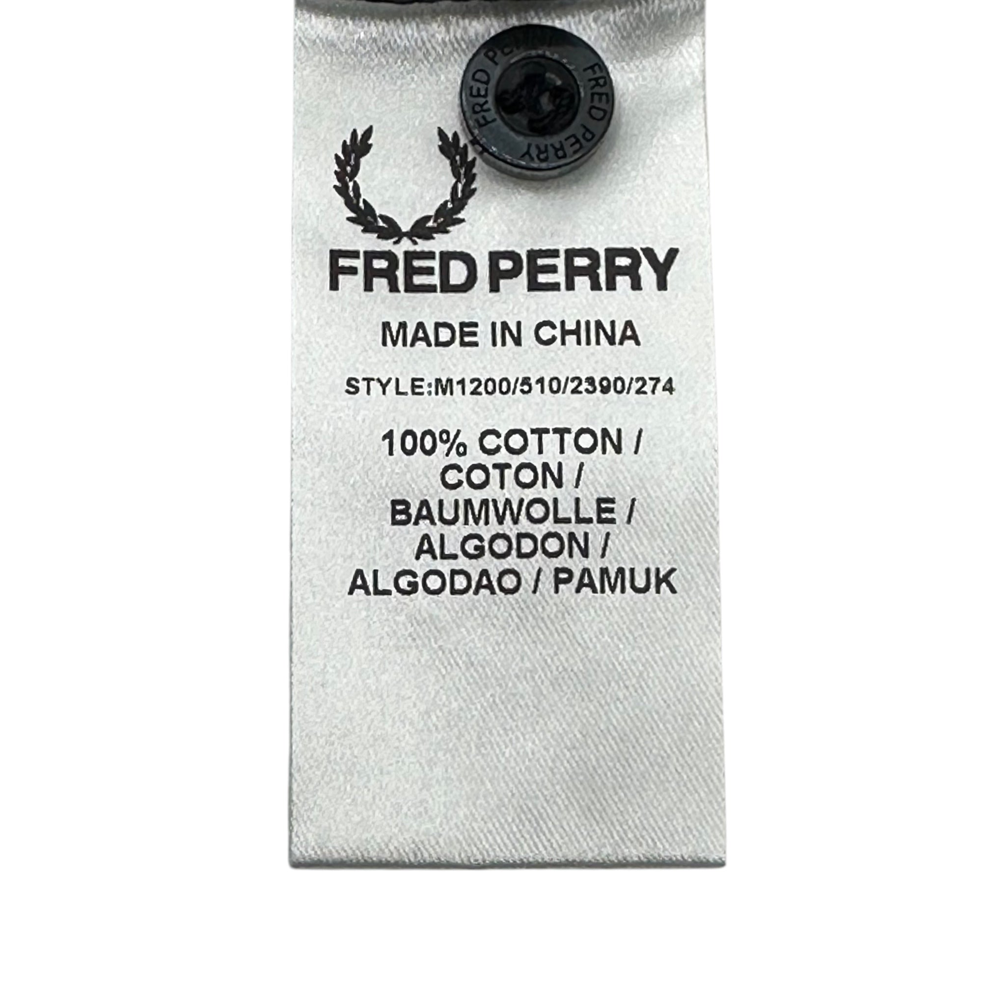 FRED PERRY(フレッドペリー) Pique logo embroidery polo shirt 鹿の子 ロゴ刺繍 ポロシャツ M1200 XS ネイビー