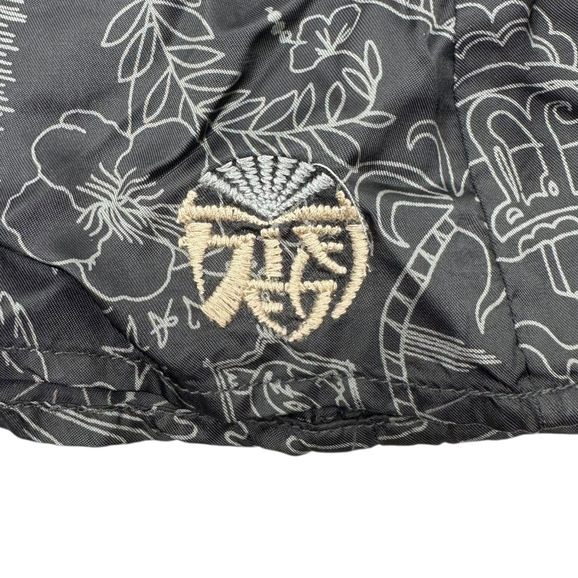 DIESEL(ディーゼル) 00's All-over Rayon Camisole Top 00年代 総柄 レーヨン キャミソール トップ 00A17500BFA S ブラック×ホワイト