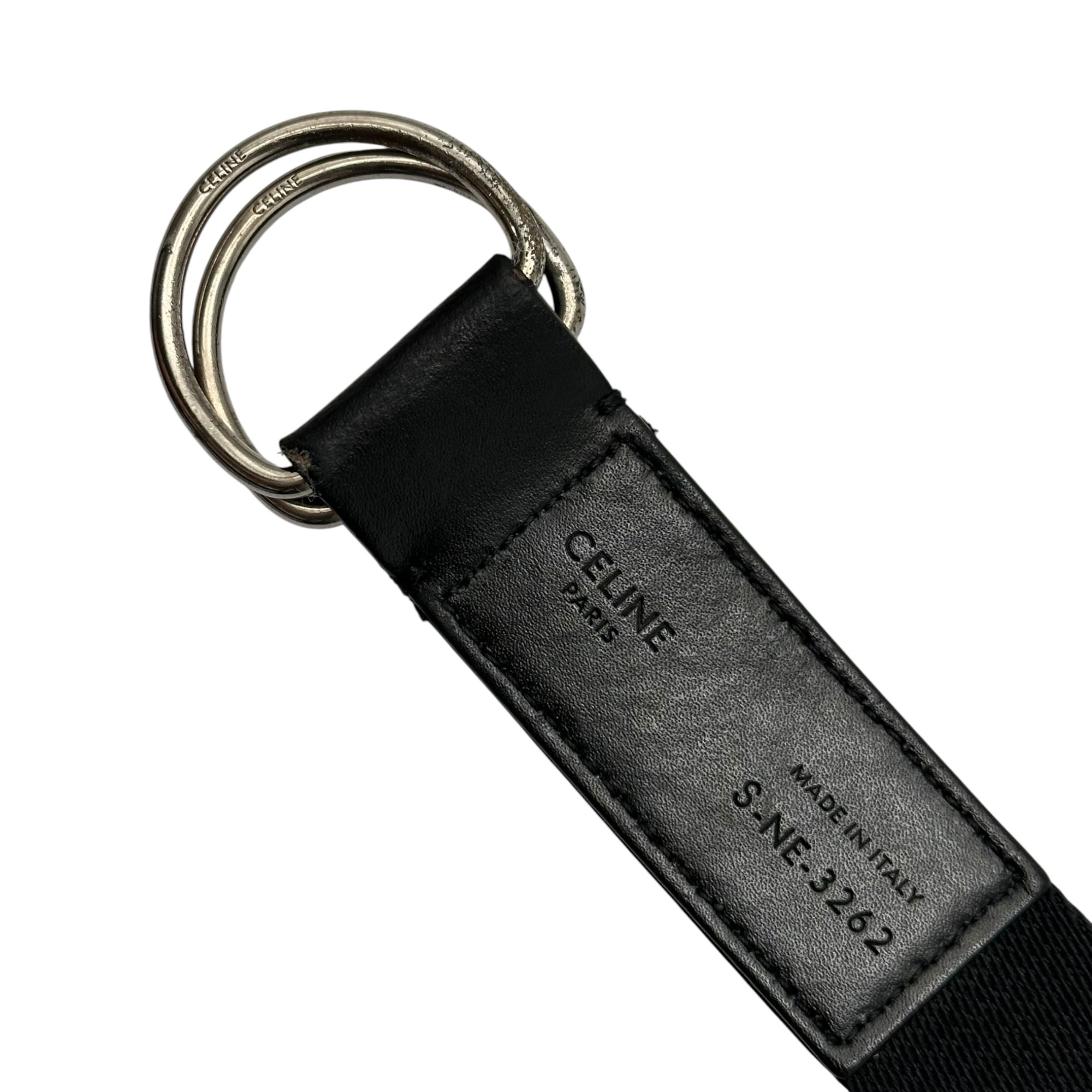 CELINE(セリーヌ) By Hedi Slimane Jacquard Logo Ring Belt エディ期 ジャガード ロゴ リング ベルト 箱付 ブラック