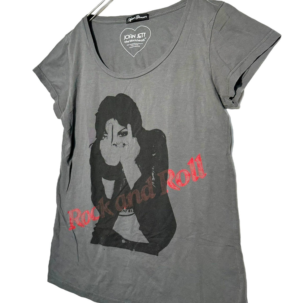 HYSTERIC GLAMOUR(ヒステリックグラマー) Rock and Roll  graphic T-shirt グラフィック Tシャツ 0113CT11 FREE グレー