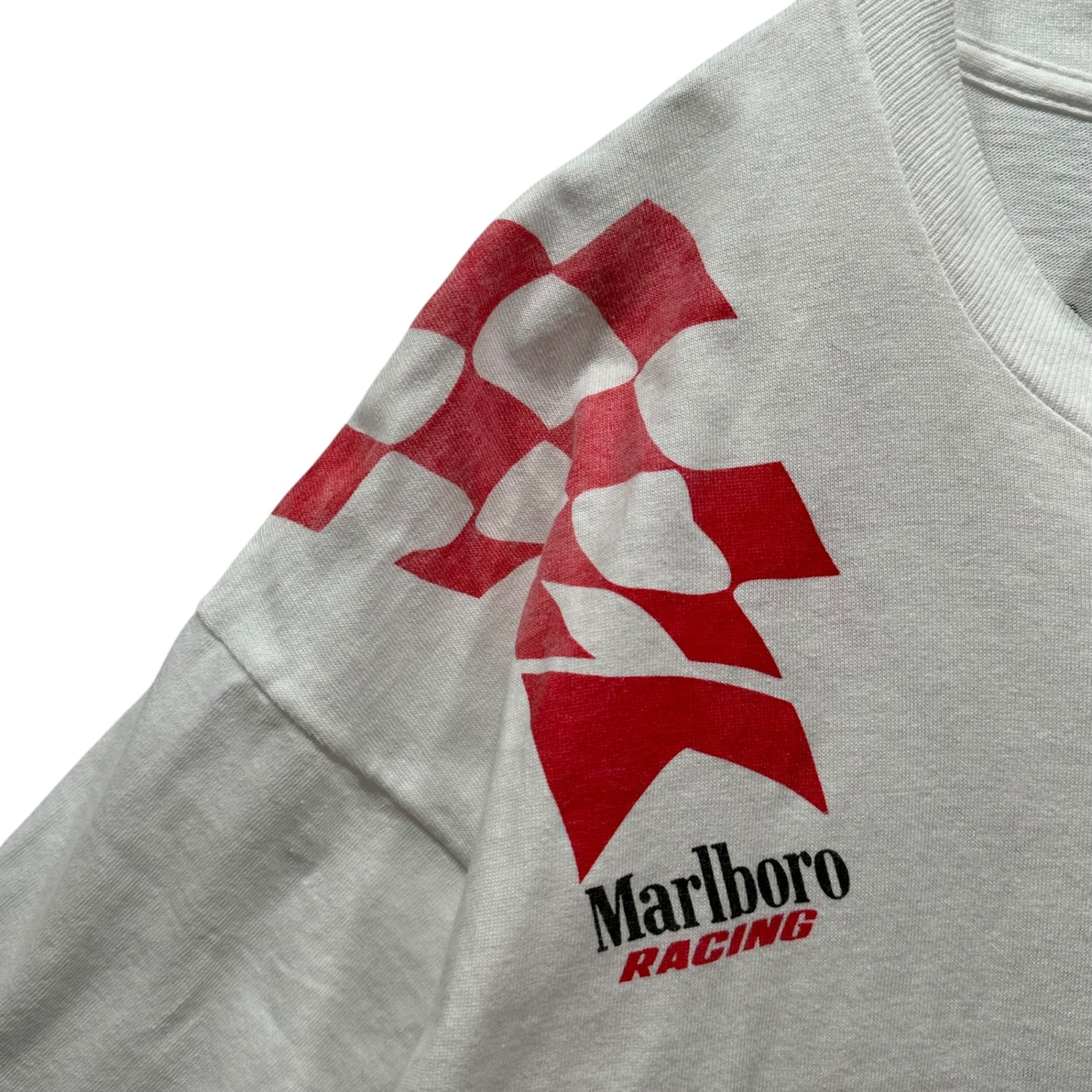 Marlboro(マールボロ) 90's Challenge Racing Team Tee レーシング プリント Tシャツ XL ホワイト×レッド 90年代 ヴィンテージ