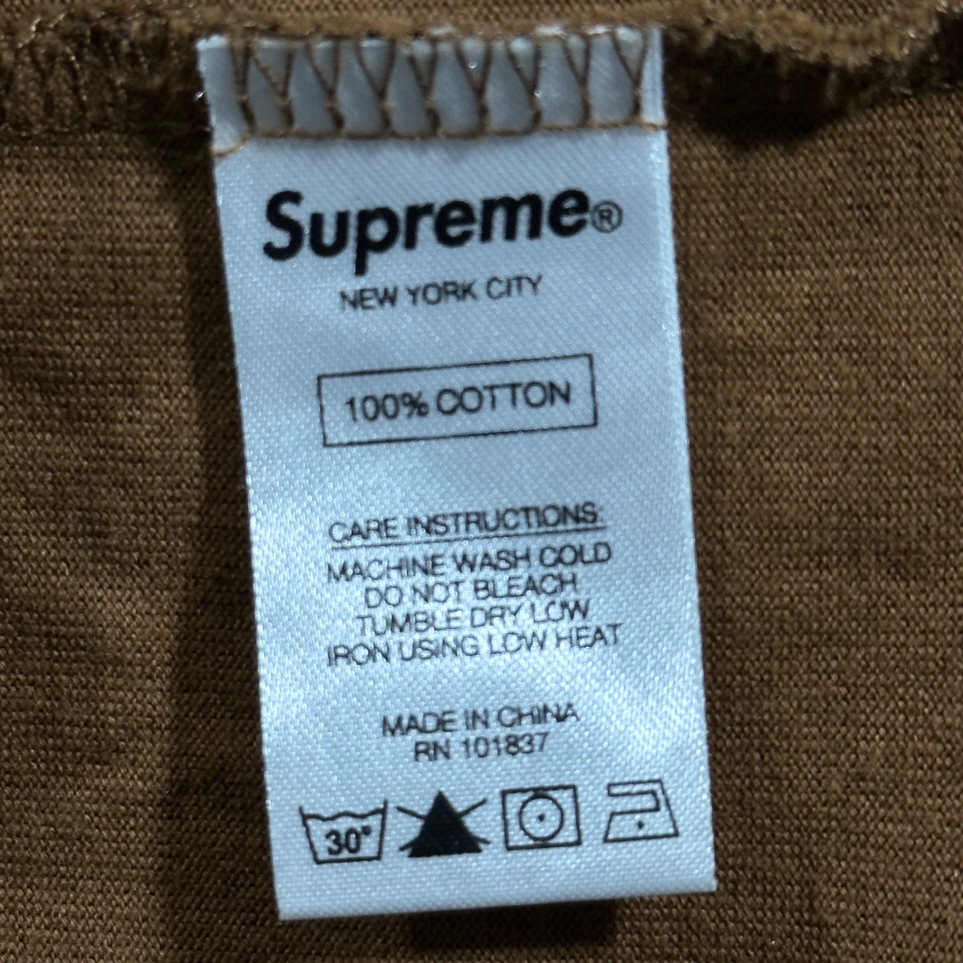 SUPREME(シュプリーム) 18AW Floral Logo Tee フローラル ロゴ Tシャツ M ブラウン 18FW