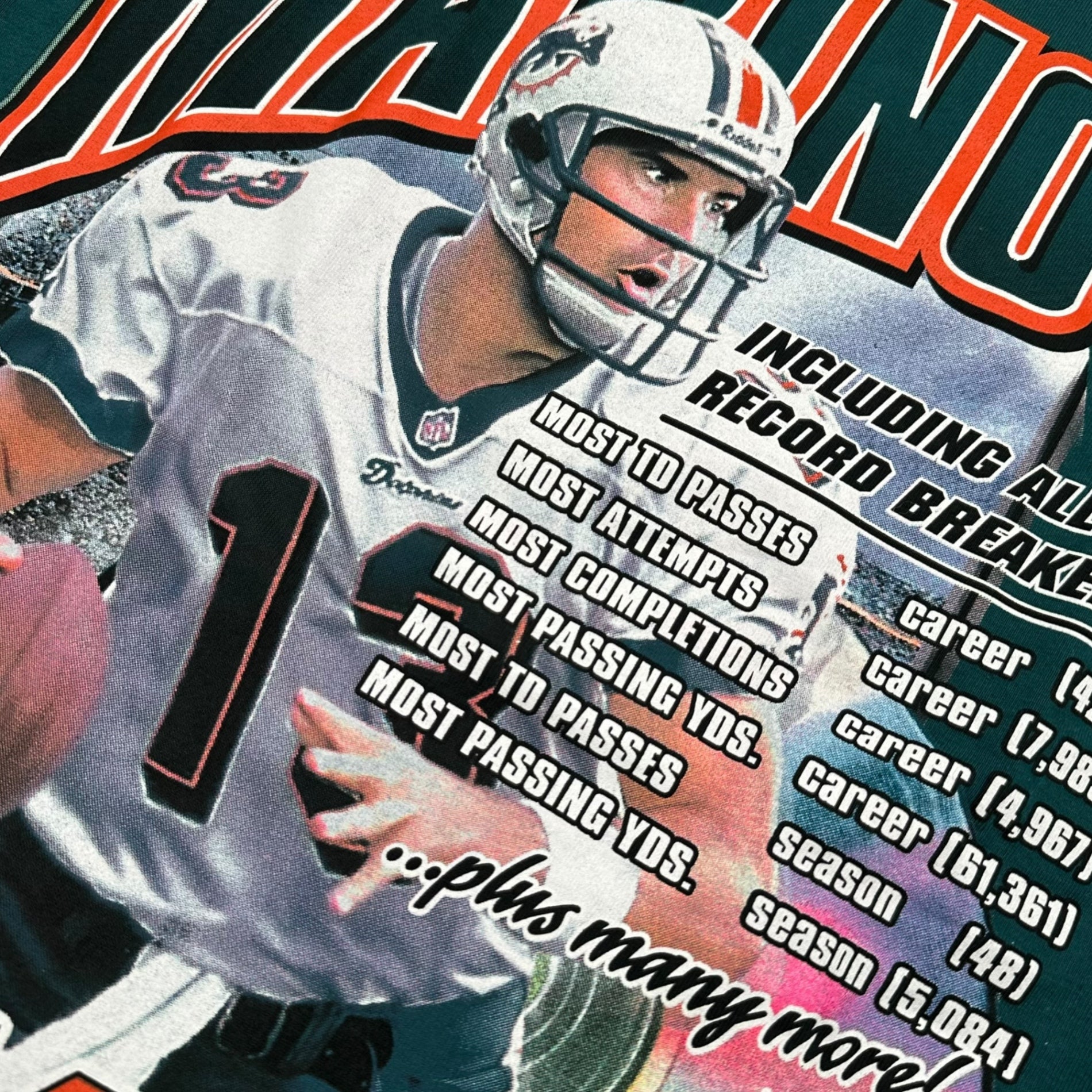 VINTAGE(ヴィンテージ) 00's Miami Dolphins GREATEST HITS マイアミ ドルフィンズ グレーテスト ヒッツ Tシャツ L グリーン 2000年 NFL
