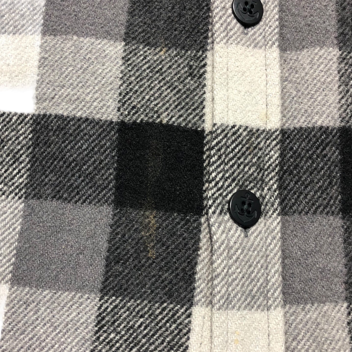 A BATHING APE(アベイシングエイプ) 00's CPO buffalo check shirt jacket バッファロー シャツ ジャケット L グレー×ブラック