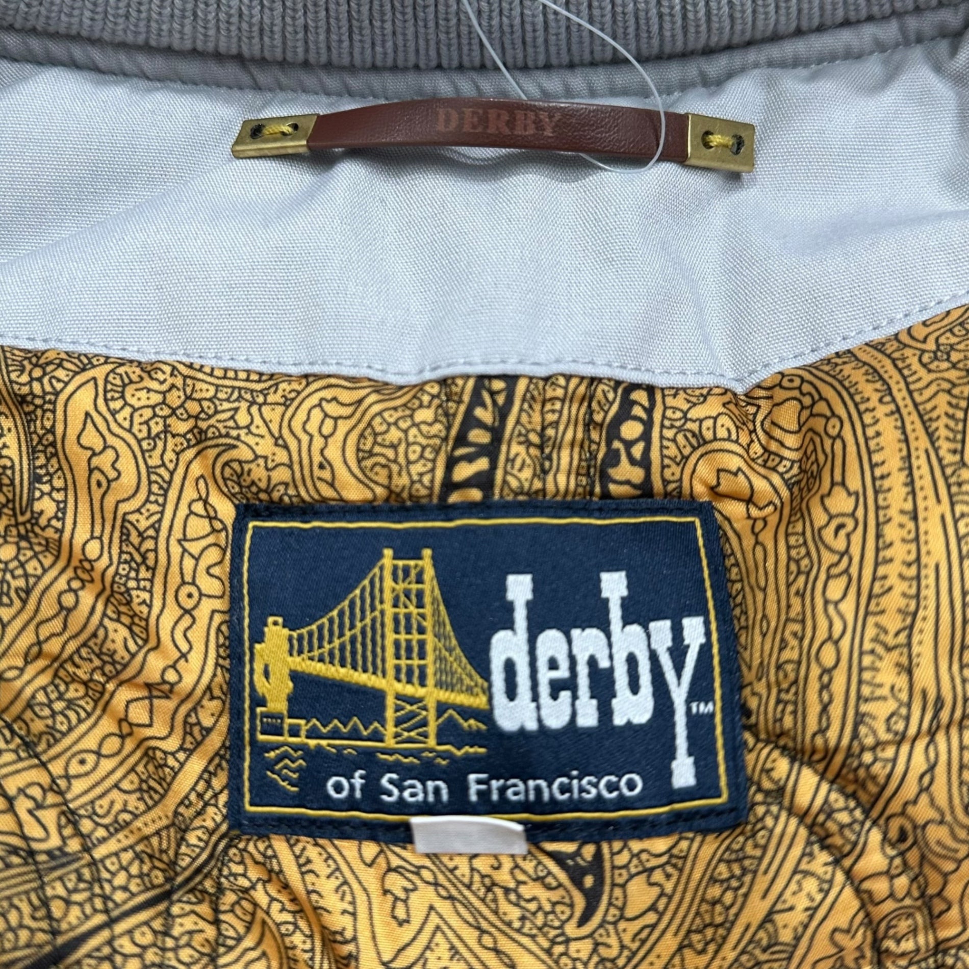 Derby Of San Francisco(ダービーオブサンフランシスコ) Derby jacket ダービー ジャケット STYLE 300 S ライトグレー ペイズリー ブルゾン 中綿