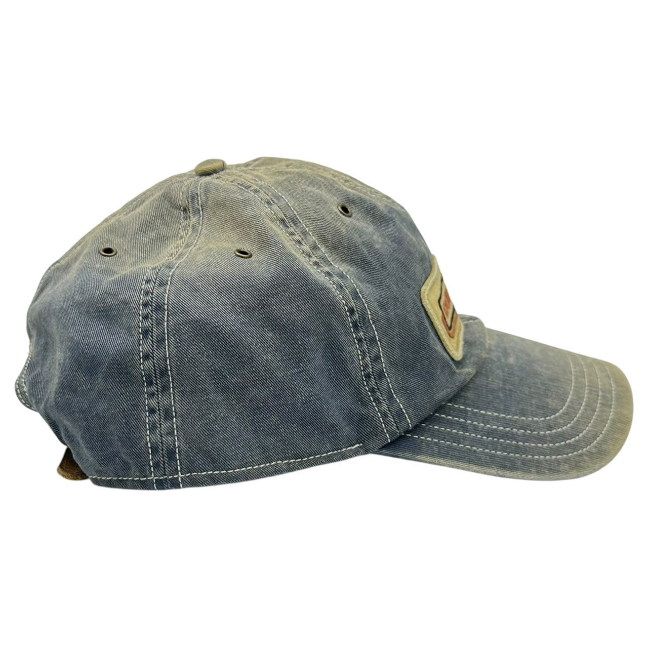 RRL(ダブルアールエル) Vintage processed denim logo Tracker cap ヴィンテージ加工 デニム ロゴ トラッカー キャップ ライトインディゴ