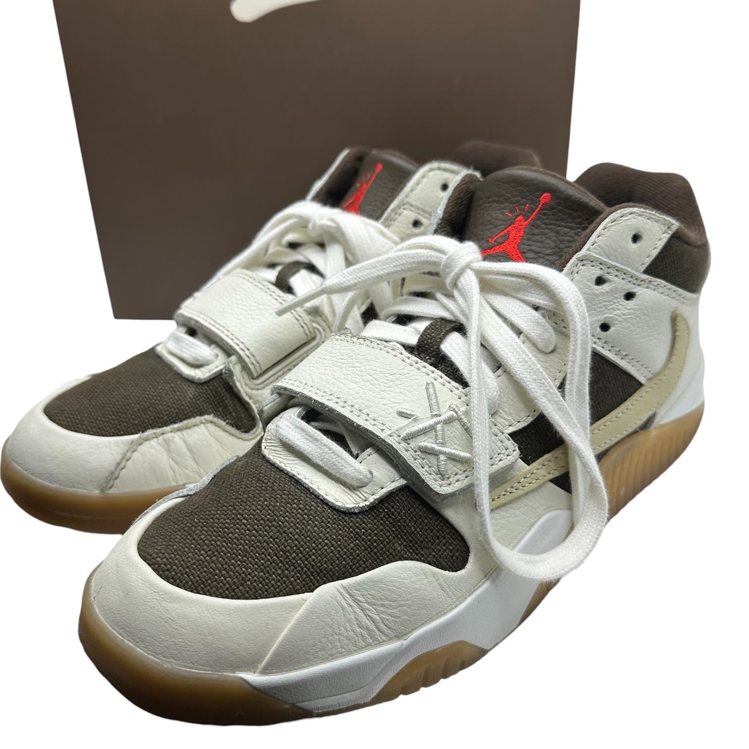 NIKE×Travis Scott(ナイキ×トラヴィススコット) Jordan Jumpman Jack TR "Sail and Dark Mocha" ジョーダン ジャンプマンジャック TR セイル アンド ダークモカ FZ8117-100 26.5cm ホワイト×ブラウン