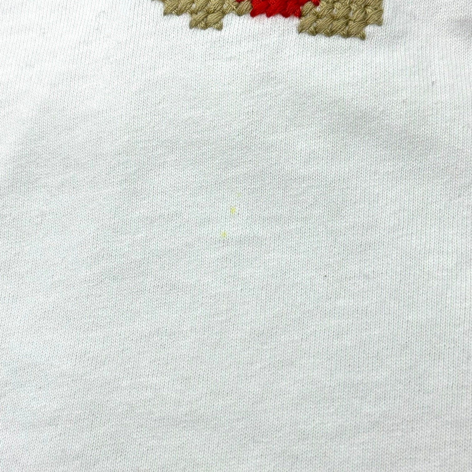 BURBERRY(バーバリー) Cross Stitch EKD Cotton T-Shirt クロス ステッチ EKD コットン Tシャツ XL ホワイト