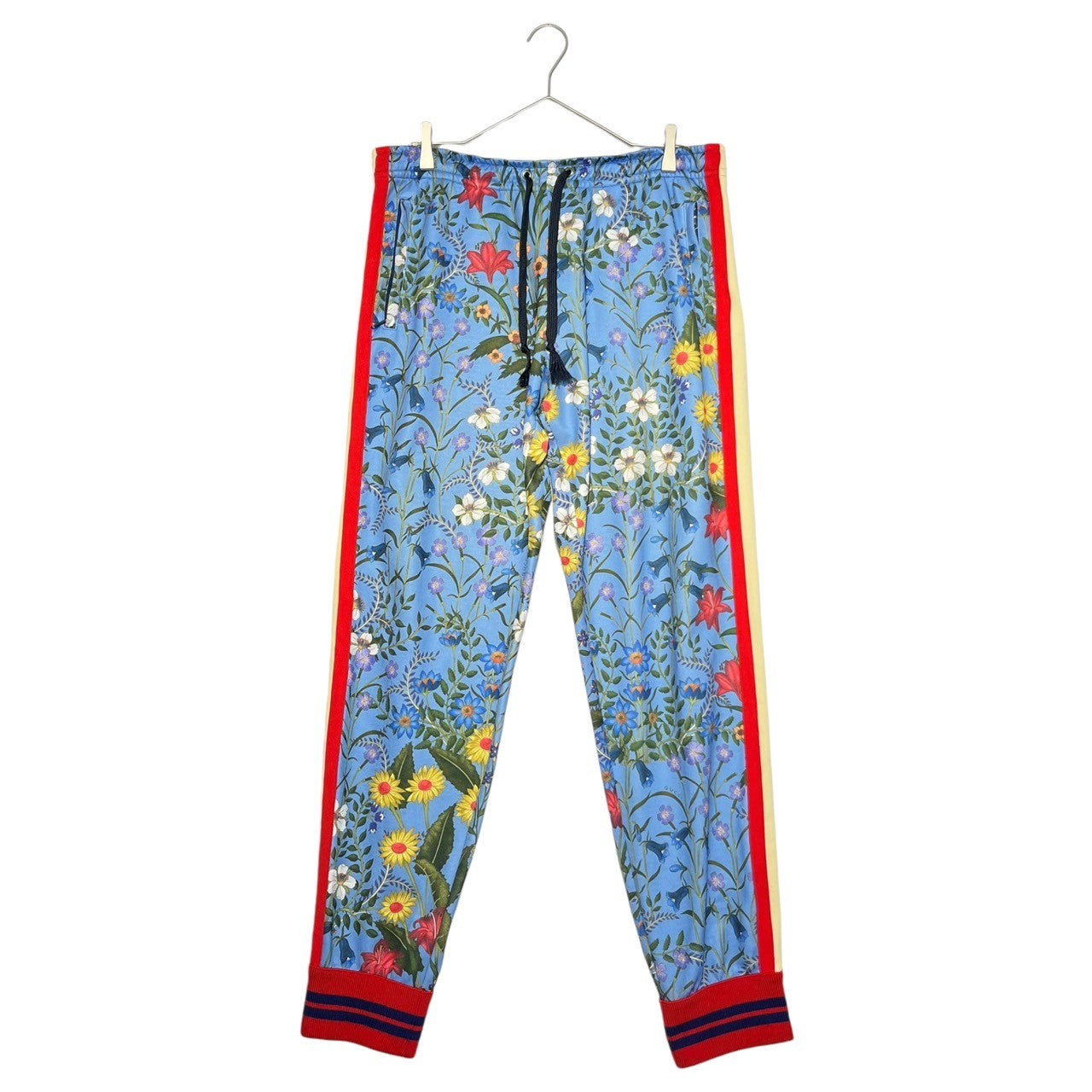 GUCCI(グッチ) technical floral track pants テクニカル フローラル トラック パンツ 475361-X9E56 M ブルー×レッド