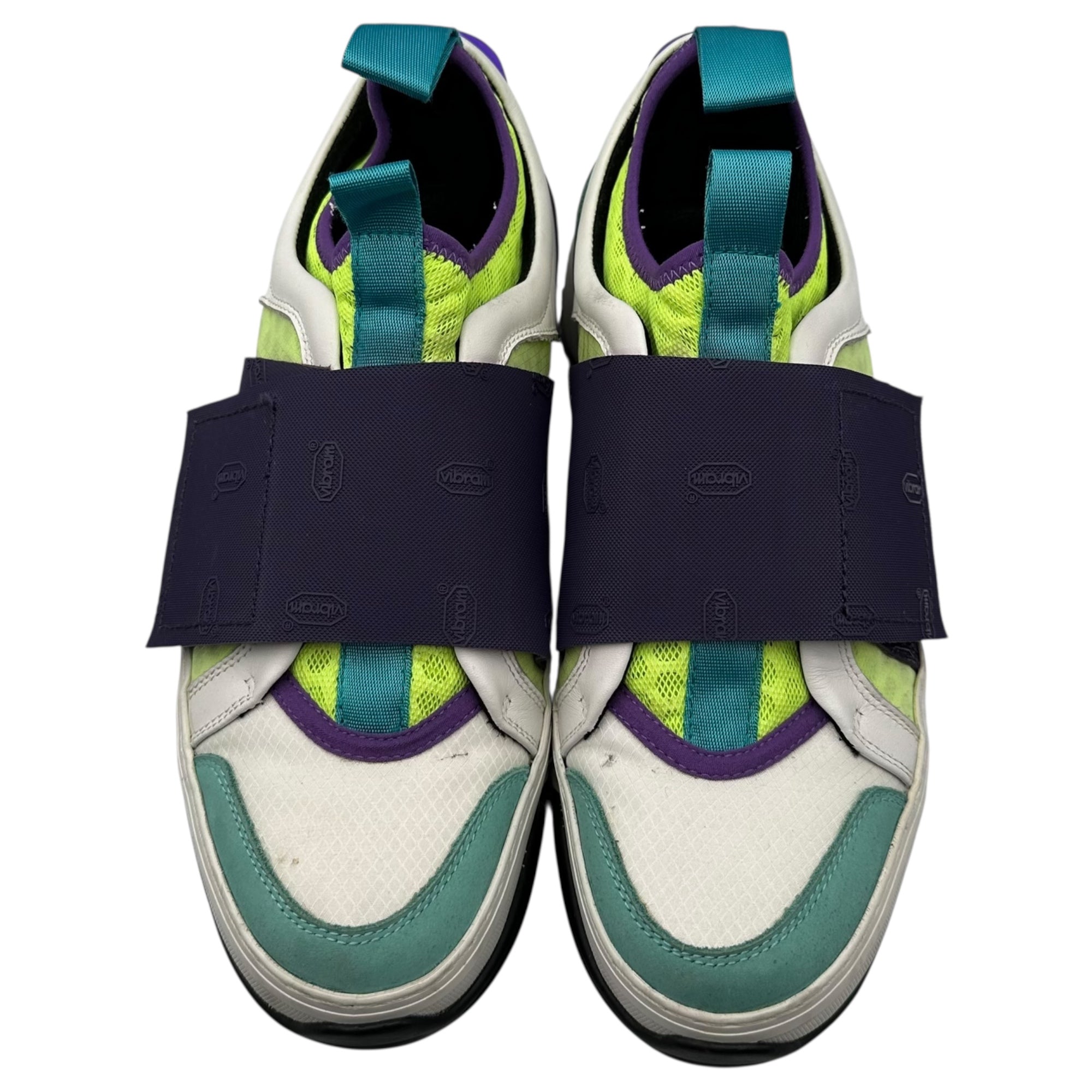 A(LeFRUDE)E(アルフレード) Big Velcro Dad Sneakers ビッグ ベルクロ ダッド スニーカー ホワイト×グリーン×パープル