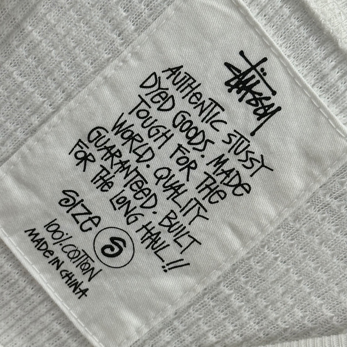 STUSSY(ステューシー) 2026SS Pigment Dyed LS Thermal ピグメントダイ サーマル 1140396 S ホワイト 長袖 カットソー