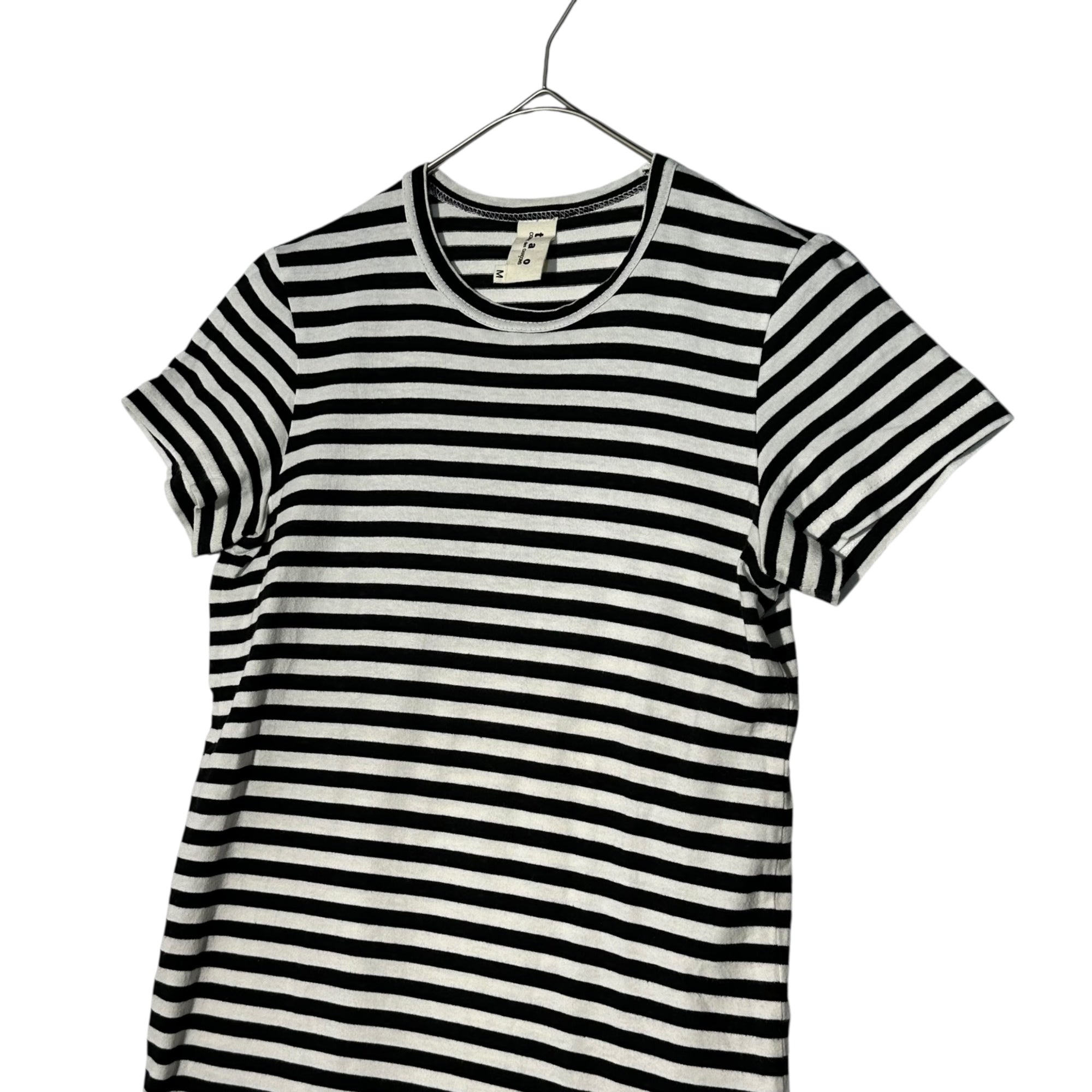 TAO COMME des GARCONS(タオコムデギャルソン) 09SS Border S/S T-Shirt ボーダー 半袖 Tシャツ 3C-T041 M ホワイト×ブラック AD2008