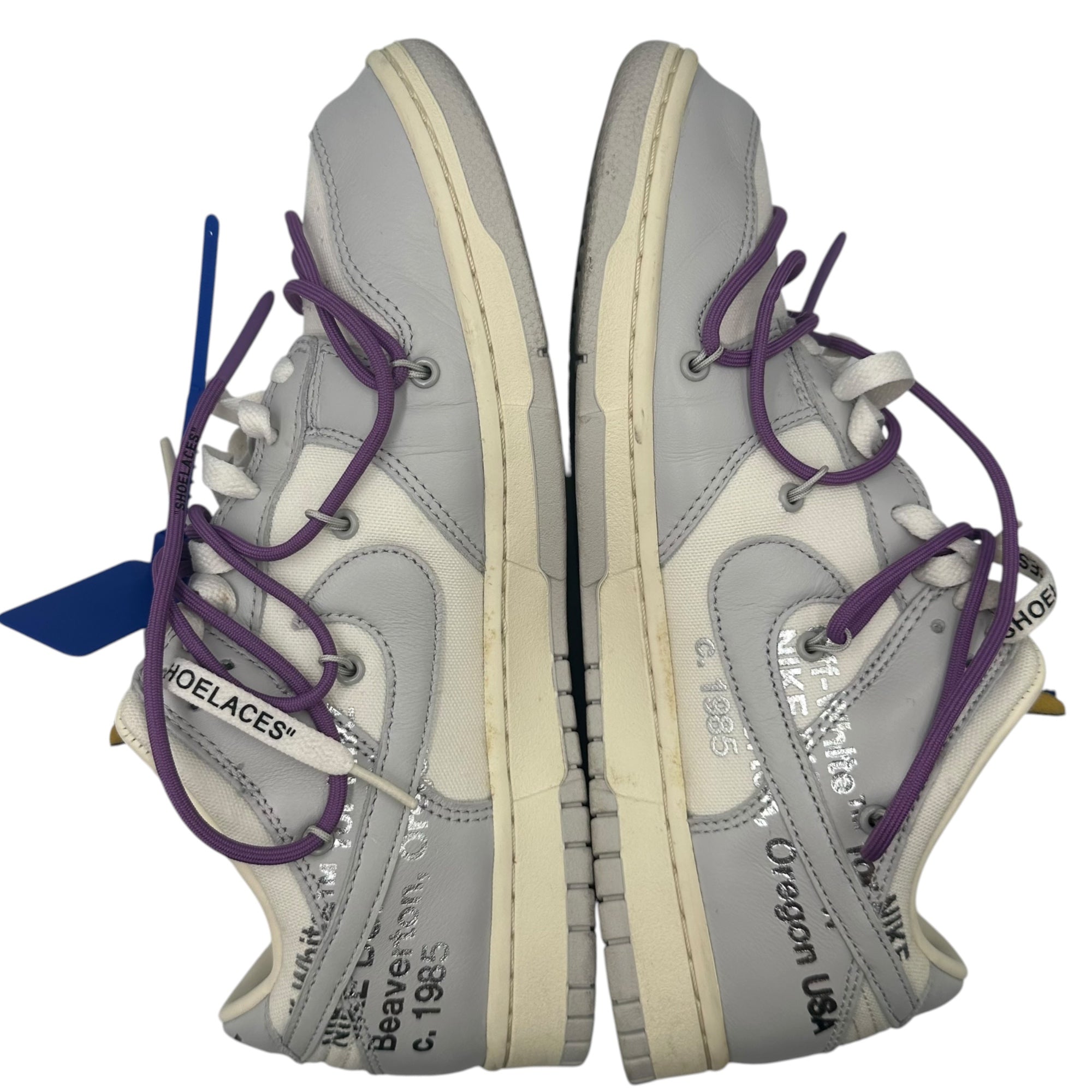 NIKE×Off-White(ナイキ×オフホワイト) Dunk Low 1 OF 50 "48" ダンク ロー DM1602-107 29.5cm グレー×ホワイト スニーカー