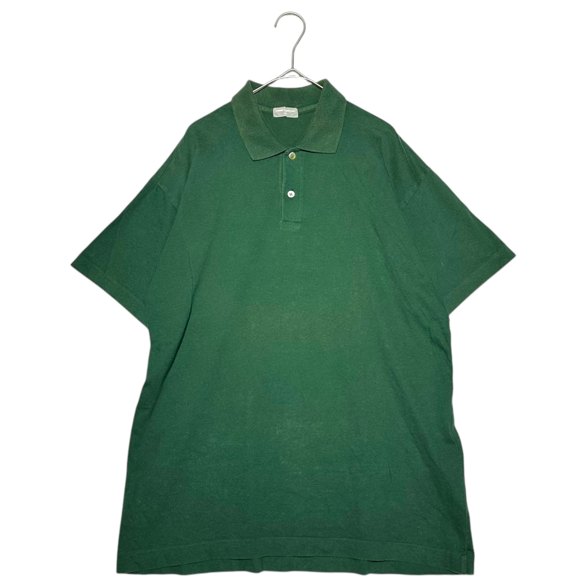 COMME des GARCONS HOMME(コムデギャルソンオム) 1989 back logo print polo shirt 80年代 バックロゴ プリント ポロシャツ 川久保玲 本人期 HT-020260 FREE グリーン ヴィンテージ 稀少品