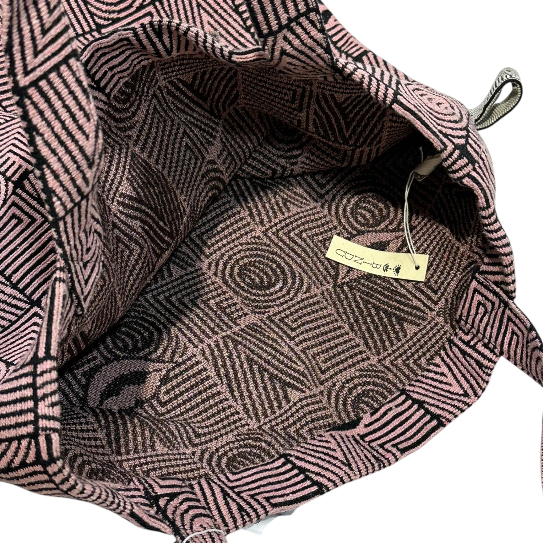 Bindu(ビンドゥー) Heavy Love Jacquard Tote Bag ヘビーラブ ジャガード トートバッグ 23092116000610 FREE ピンク×ブラック