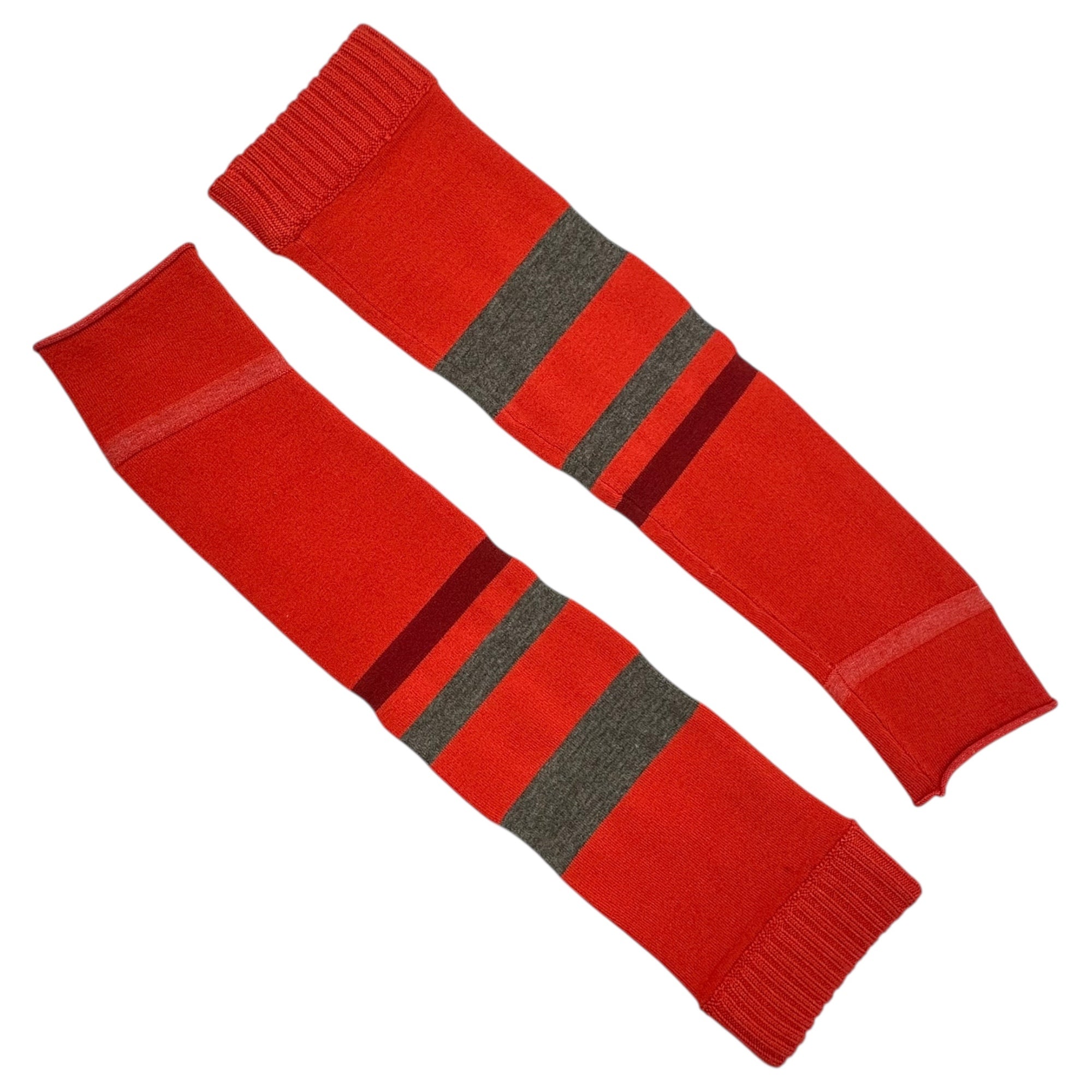 MARITHE FRANCOIS GIRBAUD(マリテフランソワジルボー) 00's Border Knit Leg Warmers 2 SET ボーダー ニット レッグ ウォーマー 2点 セット F7-N120 レッド/ブラック