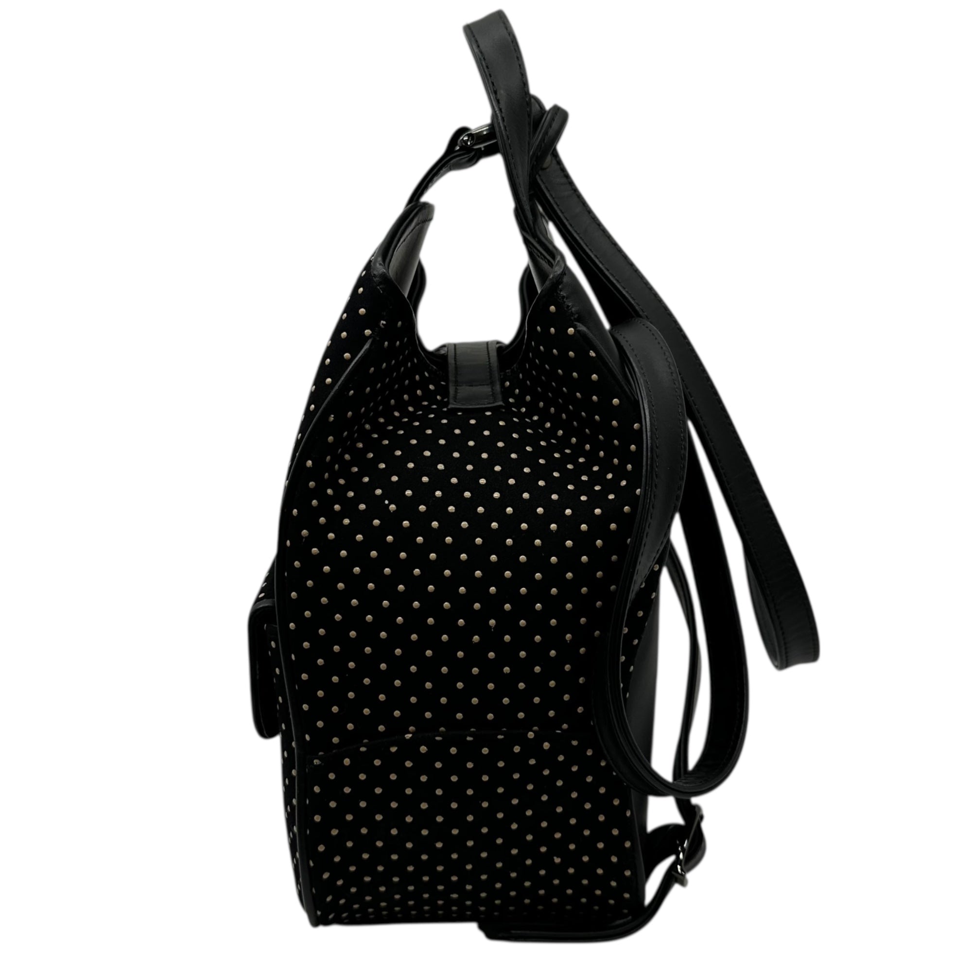 INDENYA(印傳屋) Deer Skin Dot Pattern Mini Backpack 鹿革 ドット柄 ミニ リュック ブラック INDEN ディアスキン バッグ レザー 本革