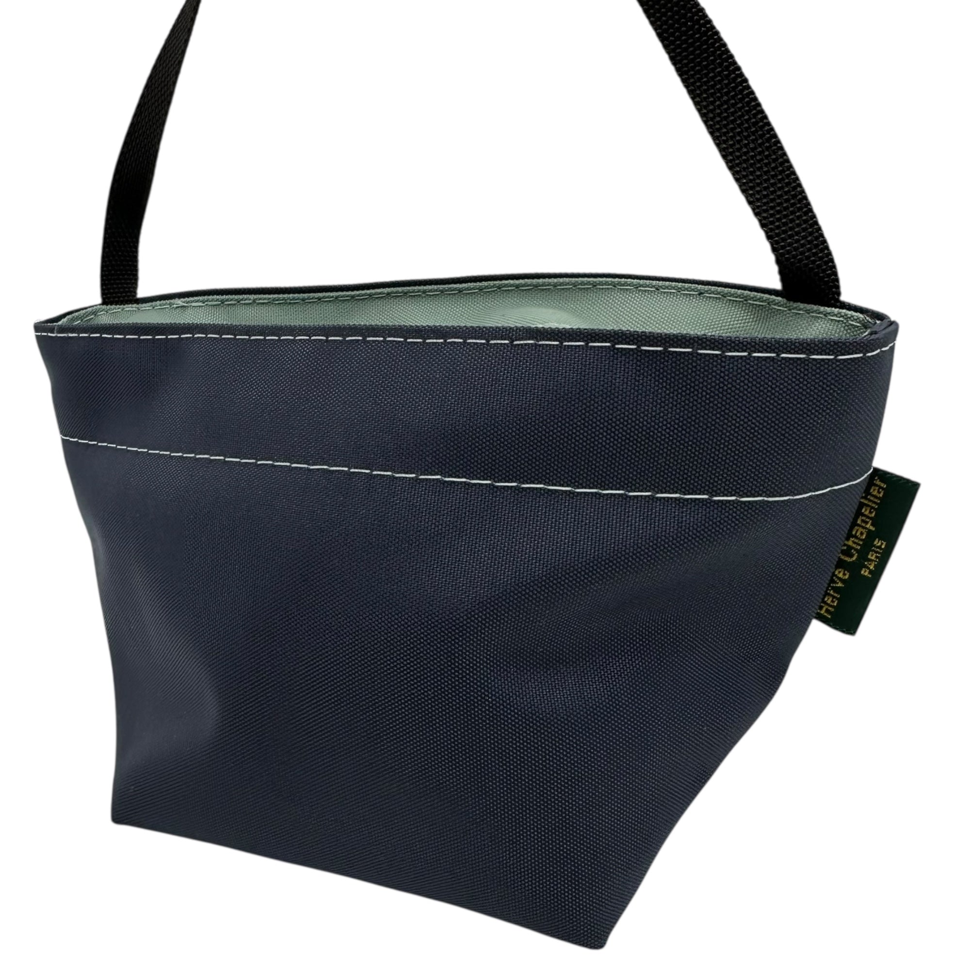 Herve Chapelier(エルベシャプリエ) Boat-shaped Shoulder Bag 舟形 ショルダー バッグ グレー