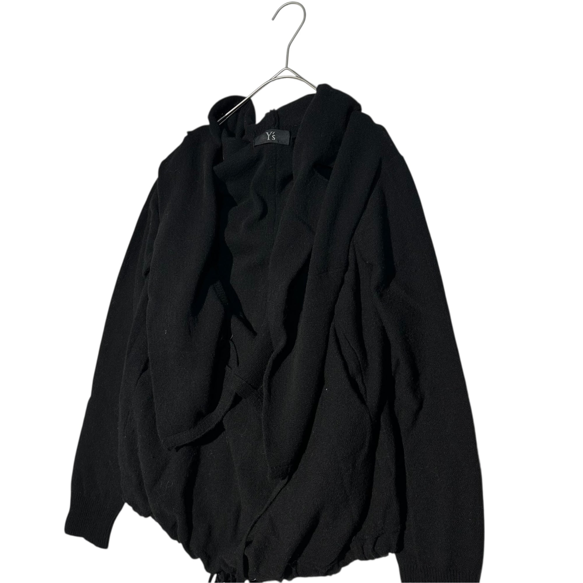 Y's(ワイズ) Wide silhouette modified side pocket pullover knit ワイドシルエット 変形 サイドポケットプルオーバー ニット FREE ブラック