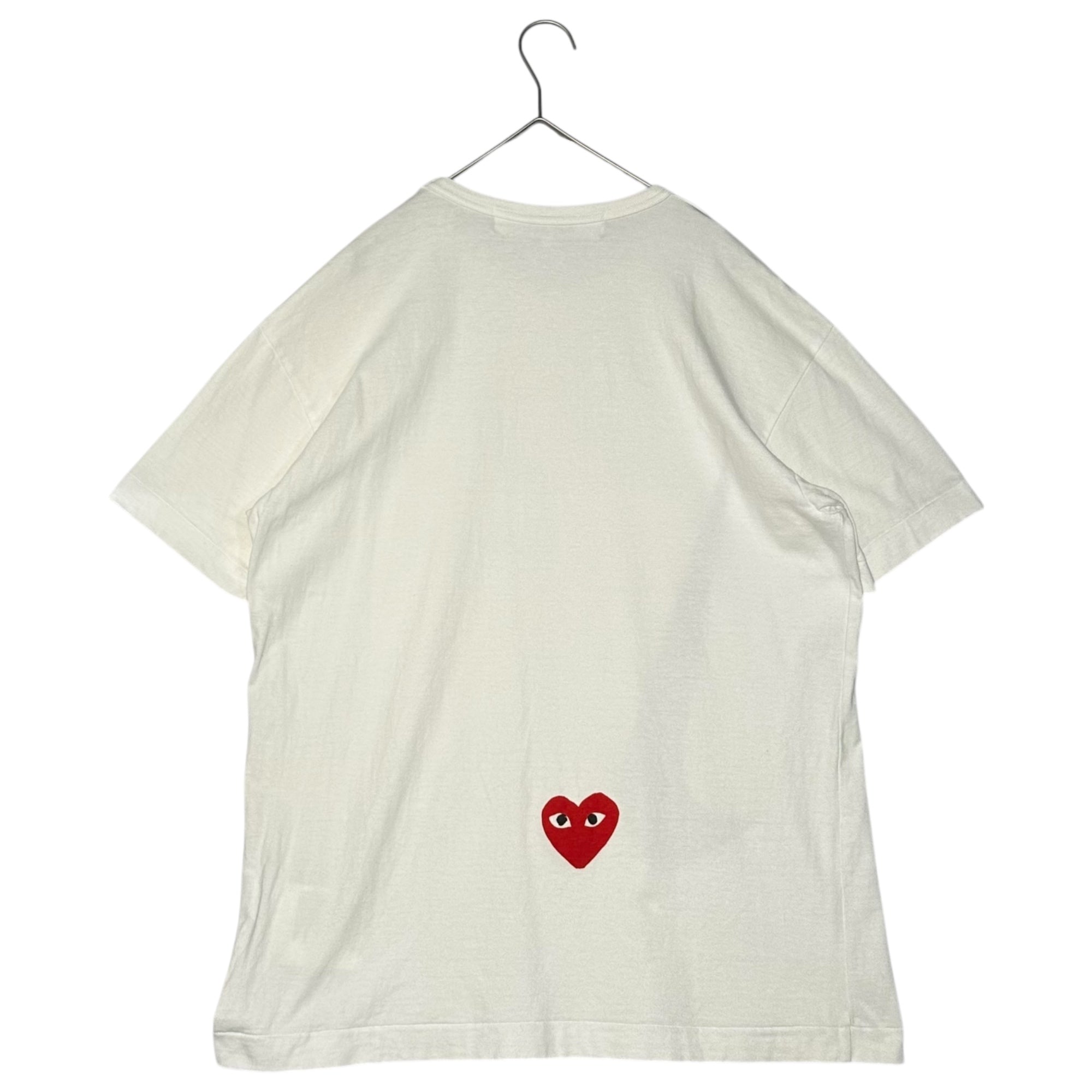 PLAY COMME des GARCONS(プレイコムデギャルソン) NIKE PRINT T-SHIRT ナイキ プリント Tシャツ スウッシュ AE-T402 XL ホワイト AD2021