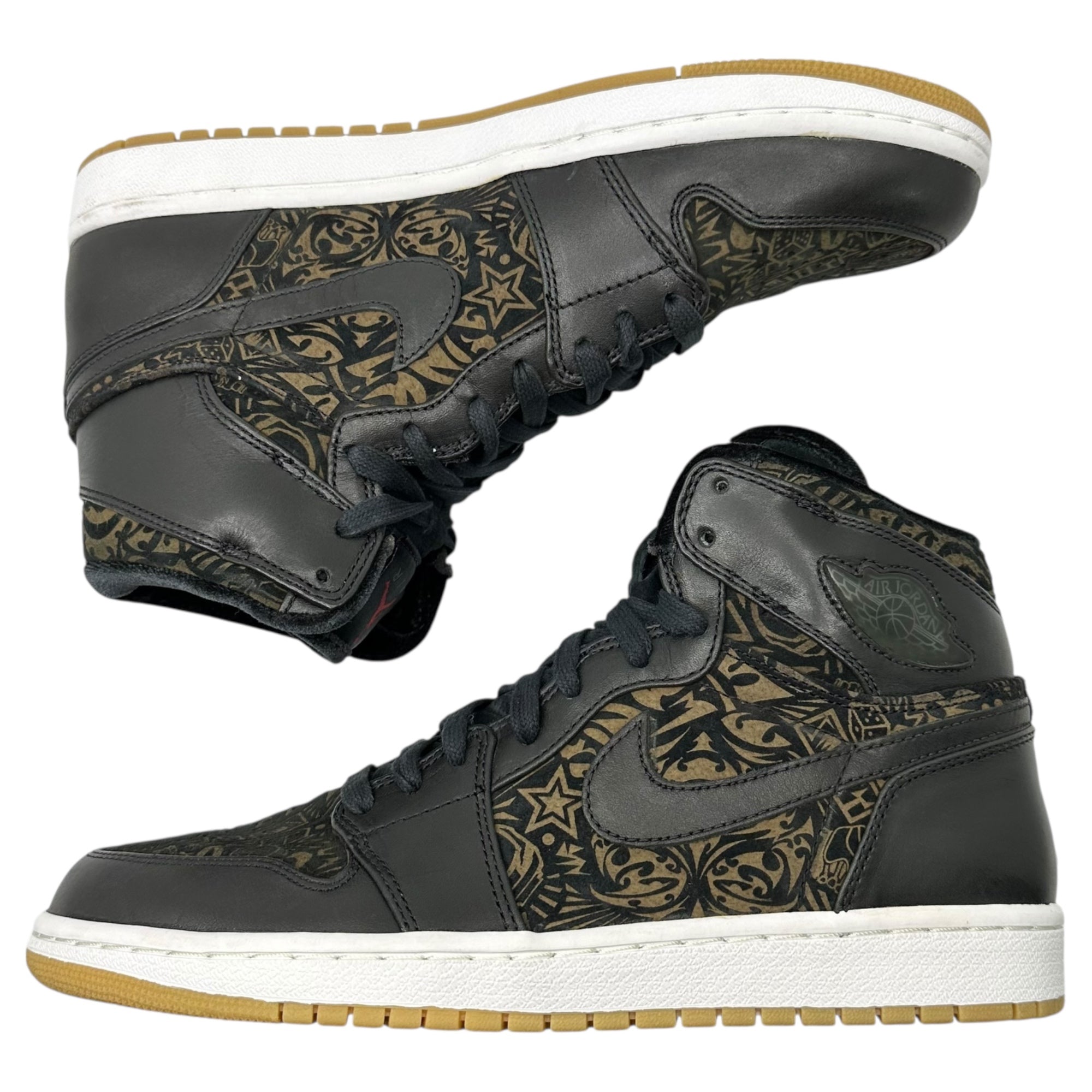 NIKE(ナイキ) 2008 AIR JORDAN 1 RETRO HIGH "PREMIER LASER" エアジョーダン 1 レトロ ハイ プレミアレーサー 332134-061 27.5cm ブラック×ブラウン 箱付 ハイカット スニーカー