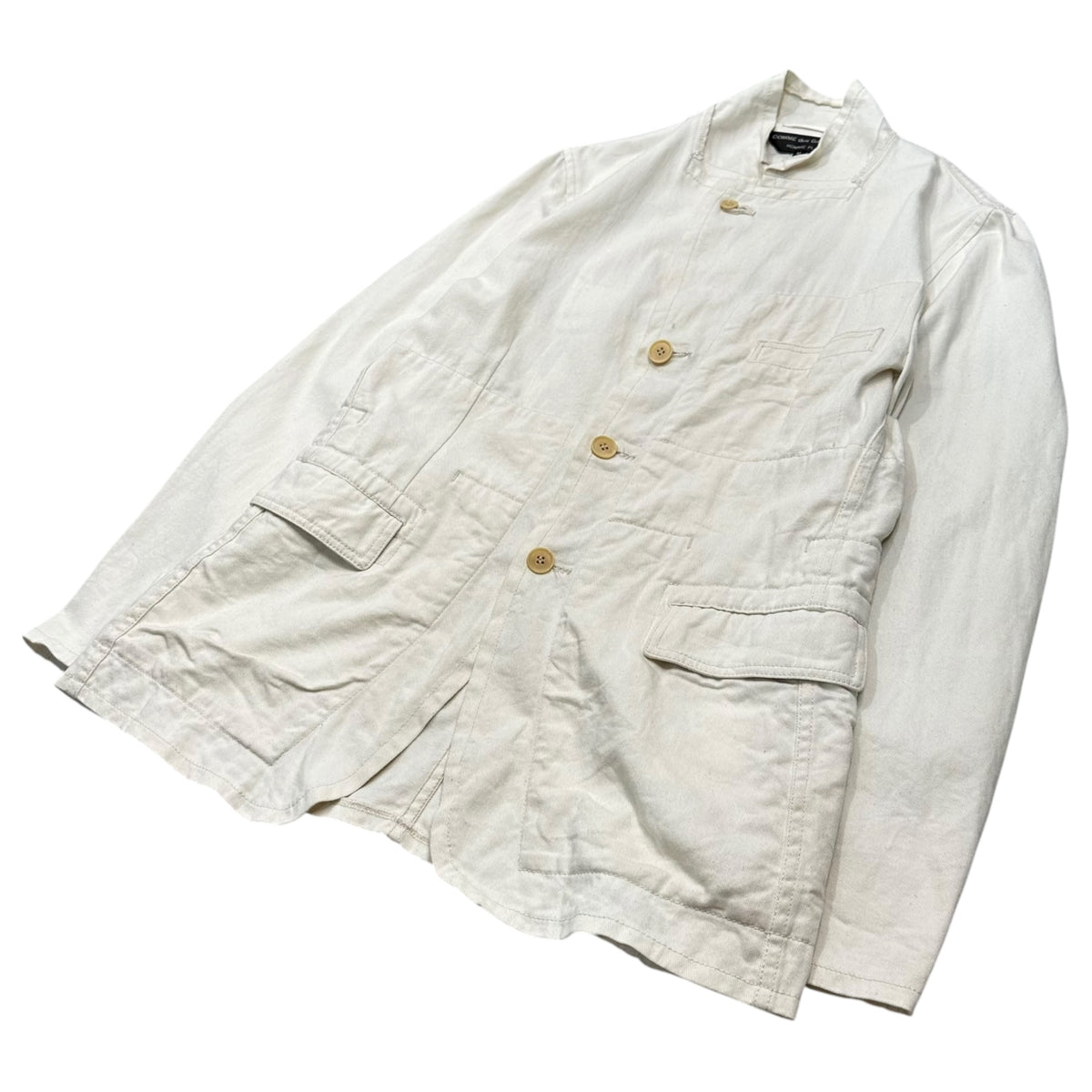 COMME des GARCONS HOMME PLUS(コムデギャルソンオムプリュス) 2004SS Inner-Printed Back Crash Jacket インナープリント バッククラッシュ ジャケット PM-J082 M アイボリー AD2003 00s