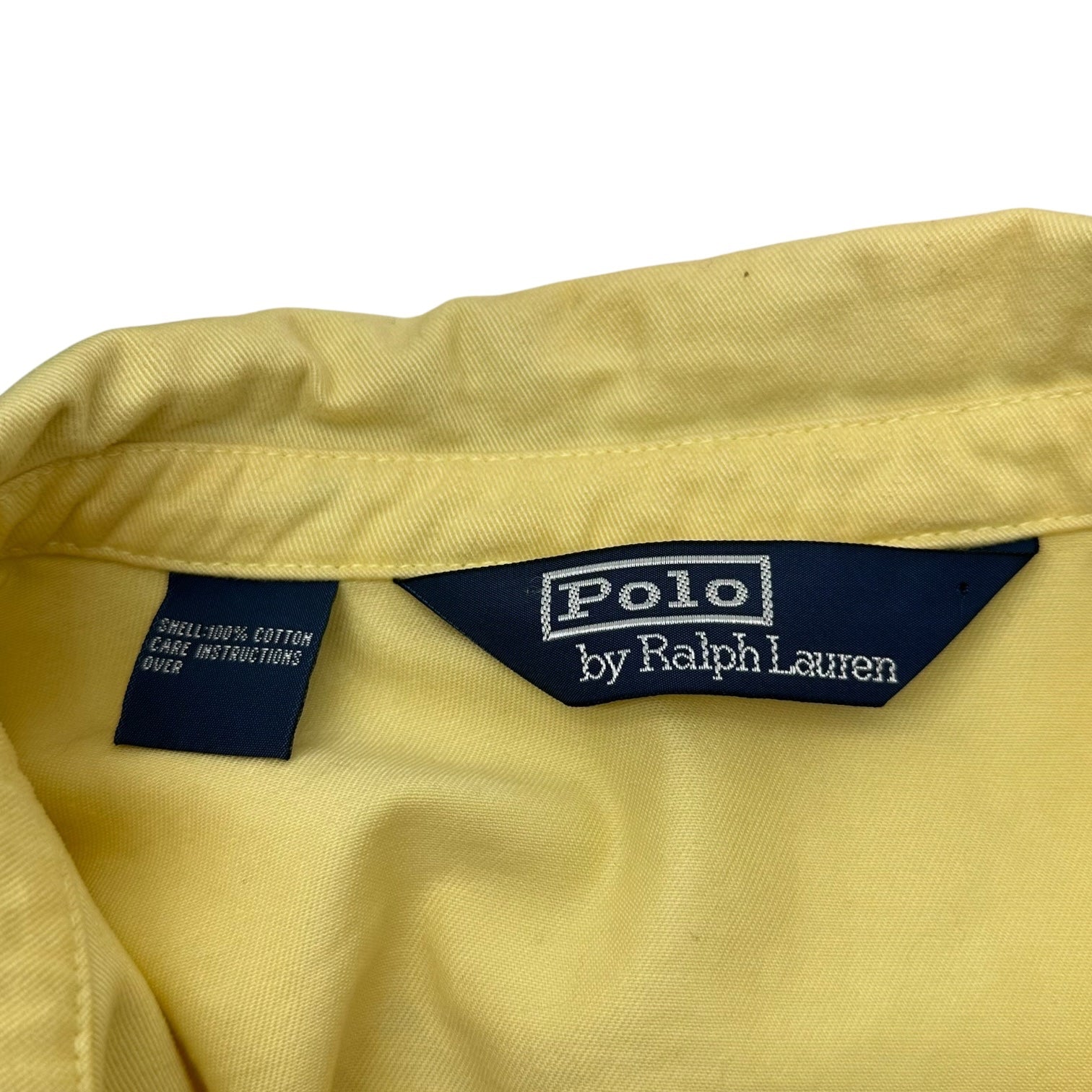 POLO RALPH LAUREN(ポロラルフローレン) 80's~90's Pony Logo Drizzler Jacket ポニー ロゴ ドリズラー ジャケット L イエロー 80年代～90年代 ヴィンテージ スイングトップ 三角ロゴ